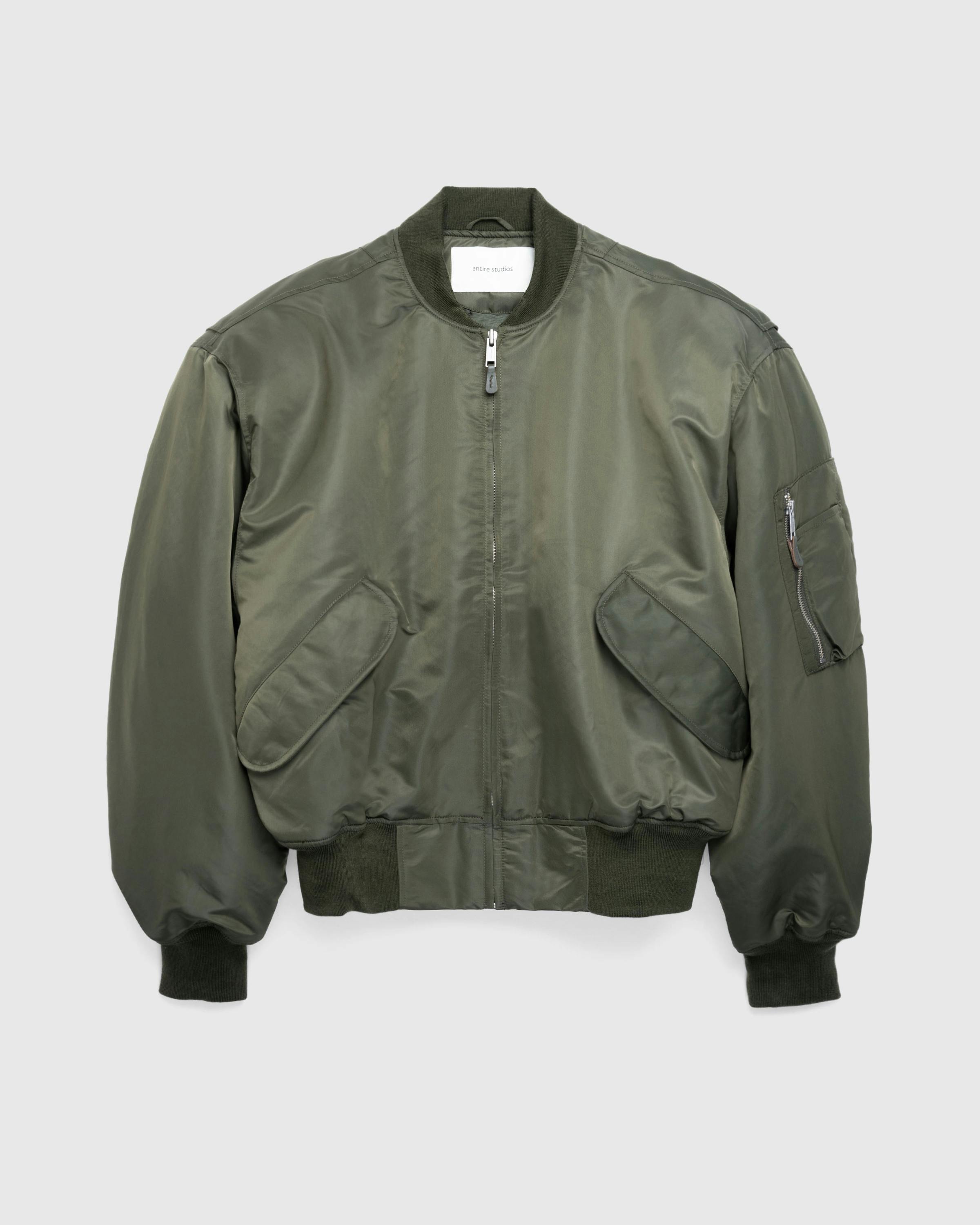 Entire Studios – Broad Bomber Khaki - Bomber Jackets - Green - Image 1