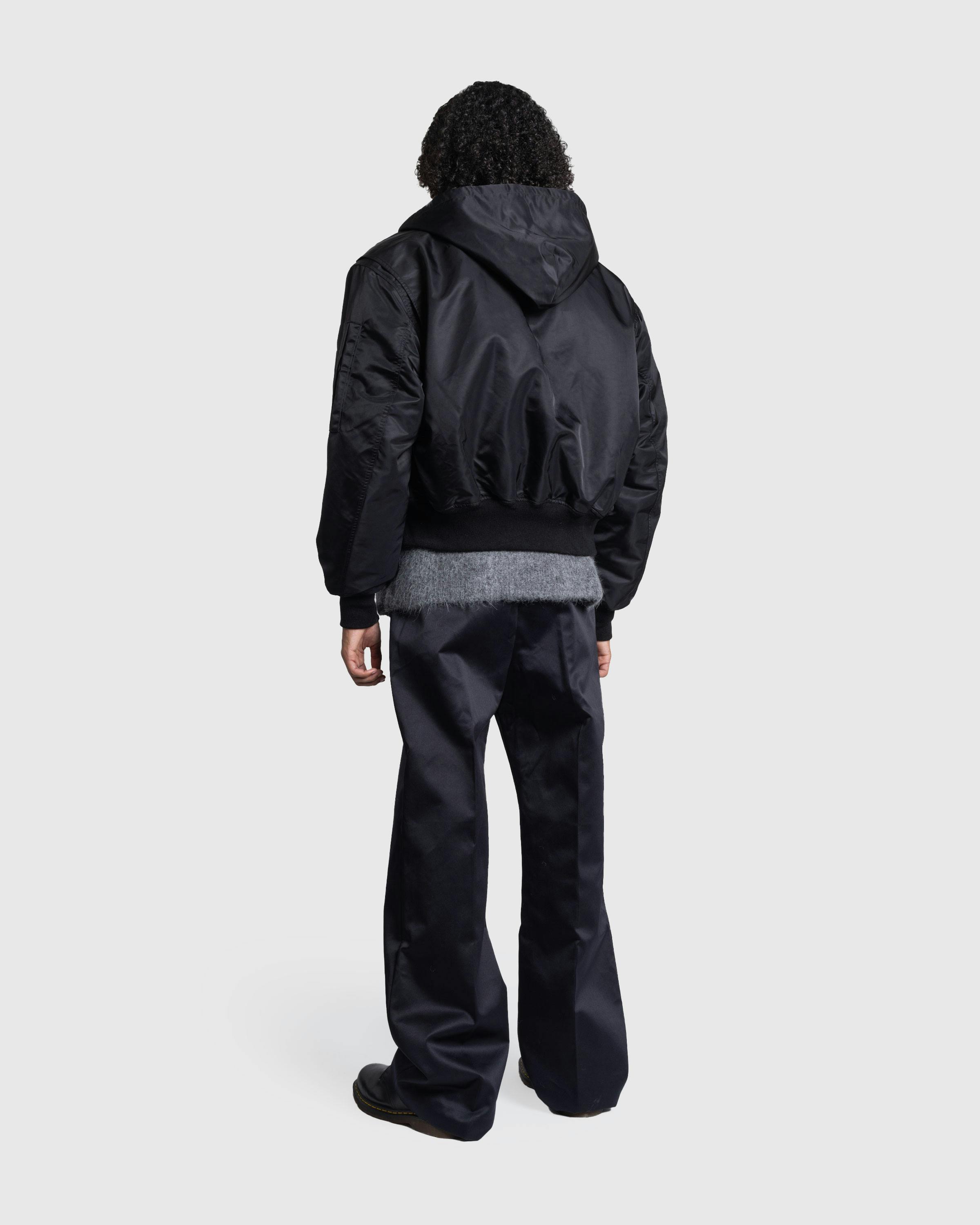 Entire Studios – Hooded Broad Bomber Oil - Bomber Jackets - Black - Image 6