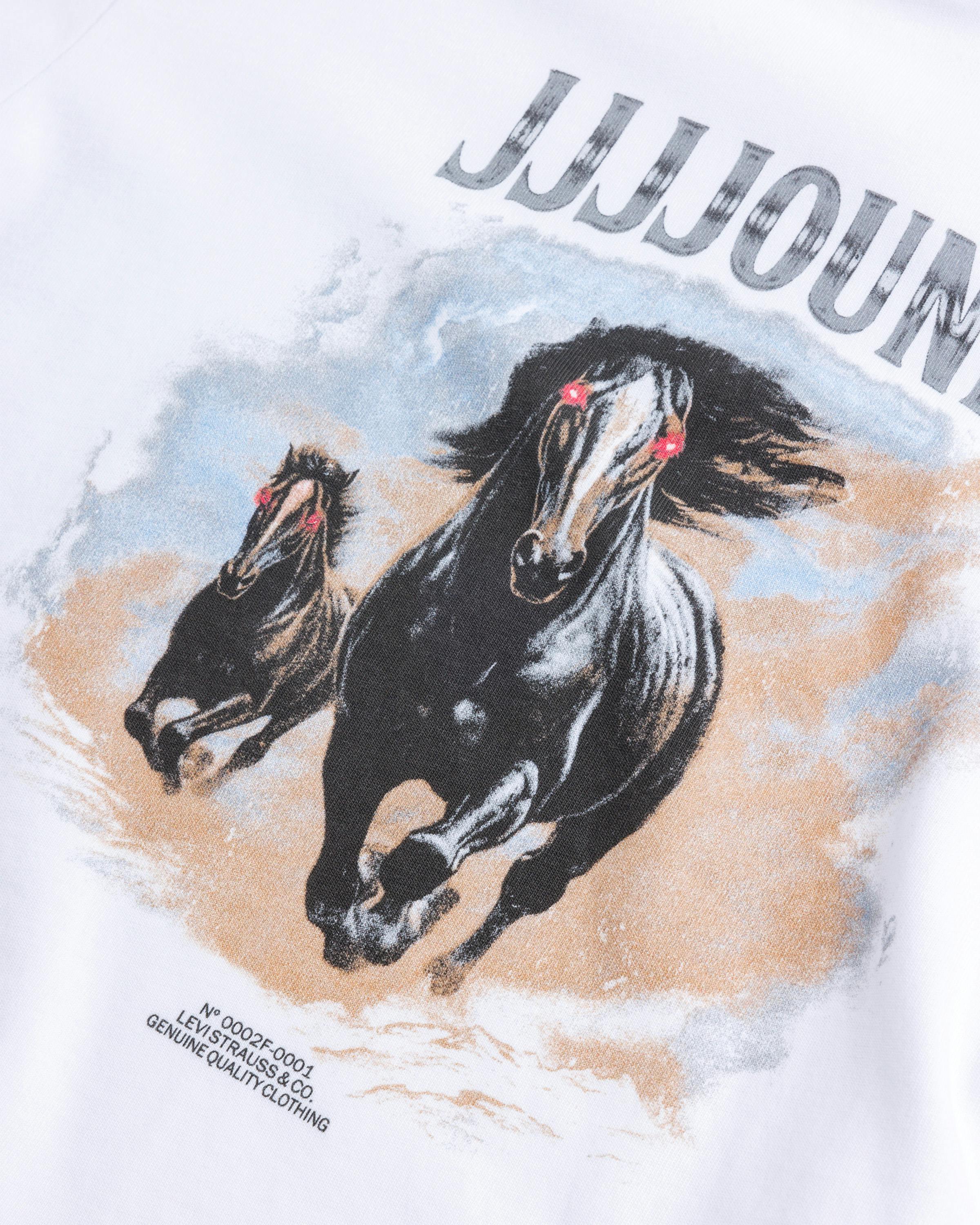 Levi's x JJJJound – GRAPHIC TEE LIGHT HORSE - T-Shirts - White - Image 7