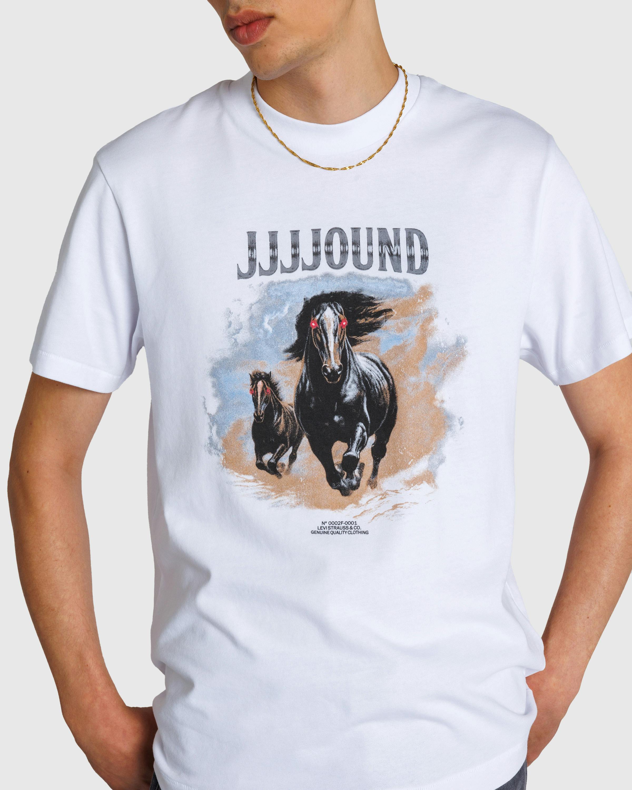 Levi's x JJJJound – GRAPHIC TEE LIGHT HORSE - T-Shirts - White - Image 5