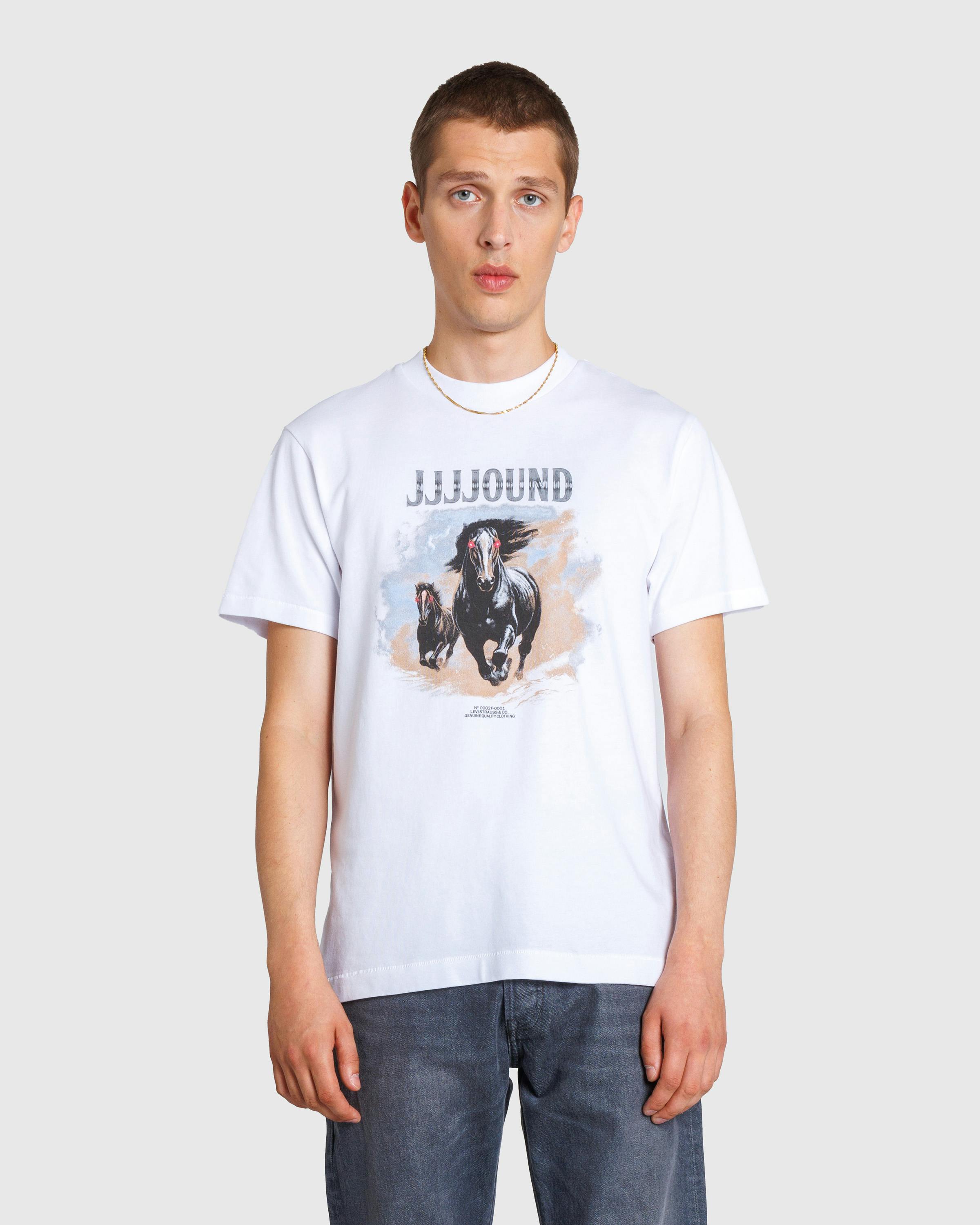 Levi's x JJJJound – GRAPHIC TEE LIGHT HORSE - T-Shirts - White - Image 2