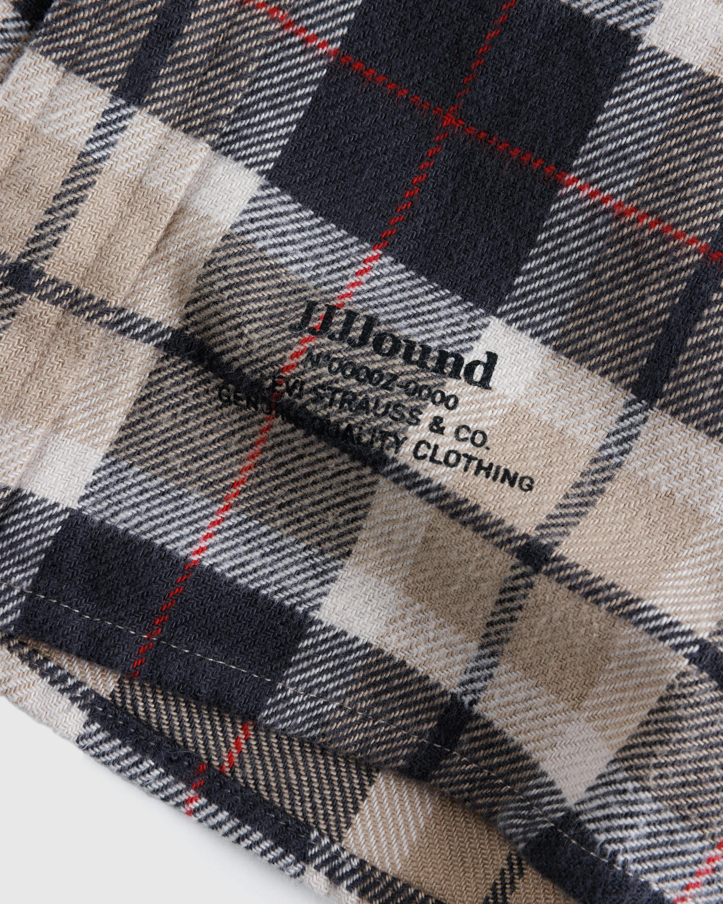 Levi's x JJJJound – PLAID SHIRT BLACK PLAID - Longsleeve Shirts - Black - Image 7