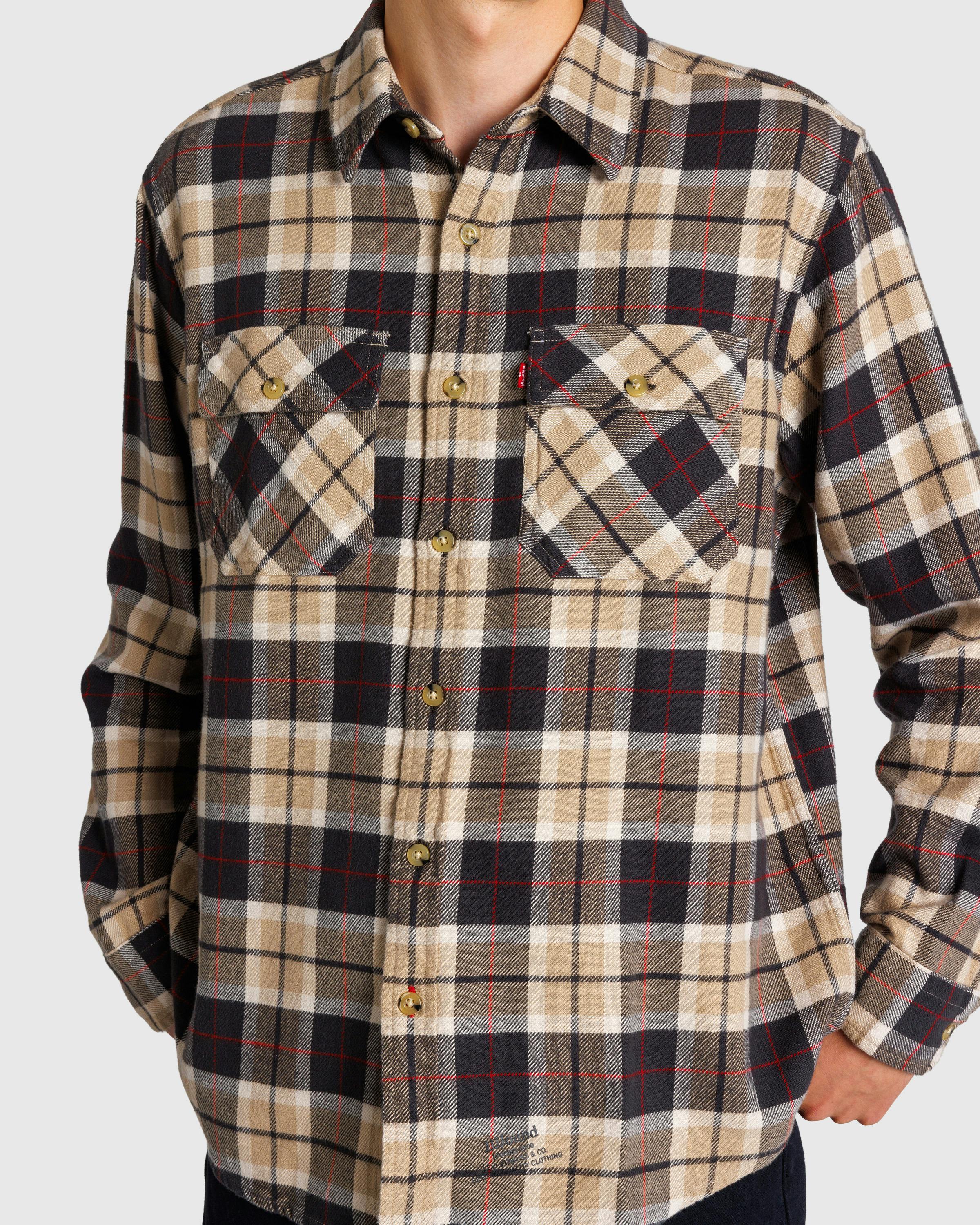 Levi's x JJJJound – PLAID SHIRT BLACK PLAID - Longsleeve Shirts - Black - Image 5