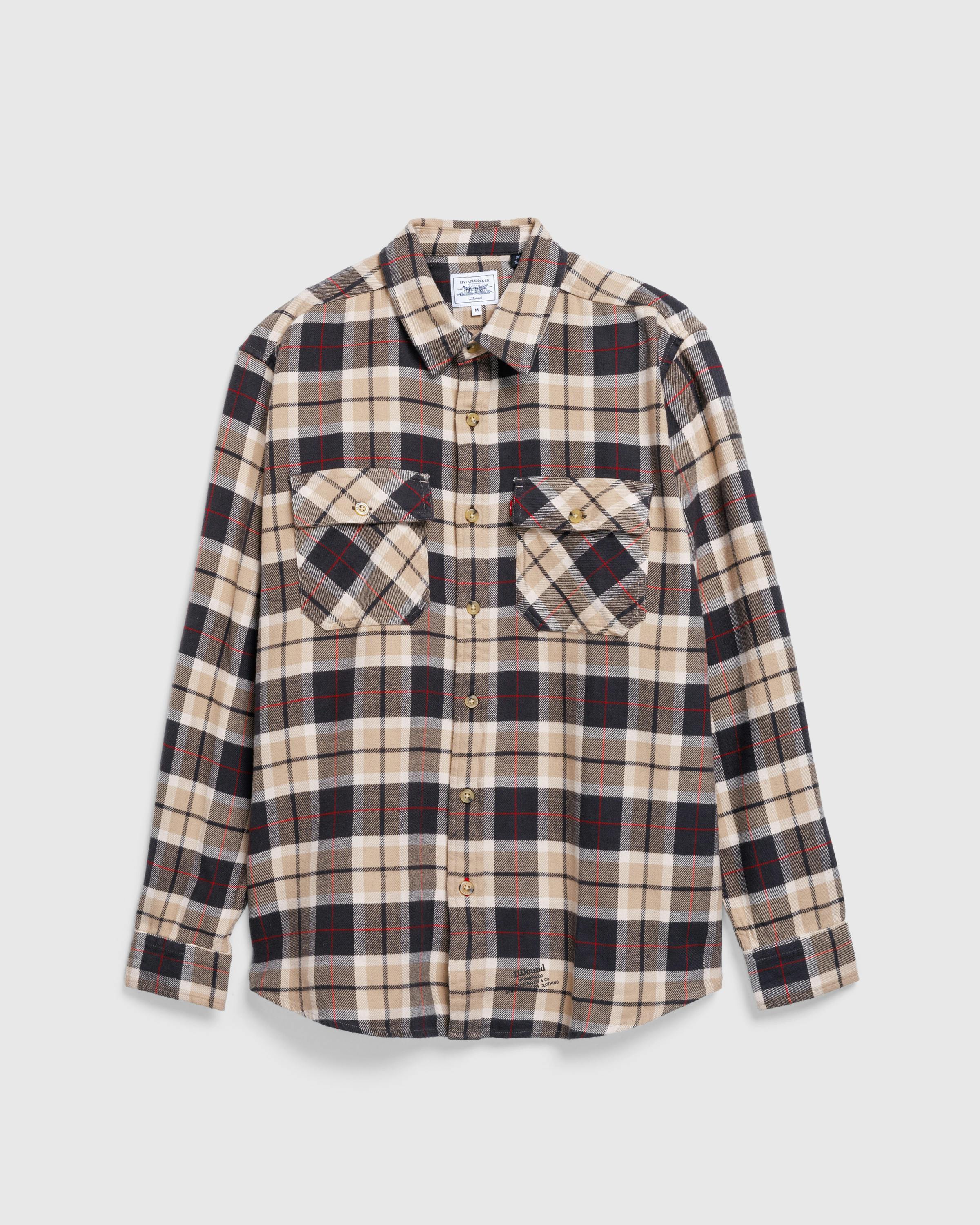 Levi's x JJJJound – PLAID SHIRT BLACK PLAID - Longsleeve Shirts - Black - Image 1