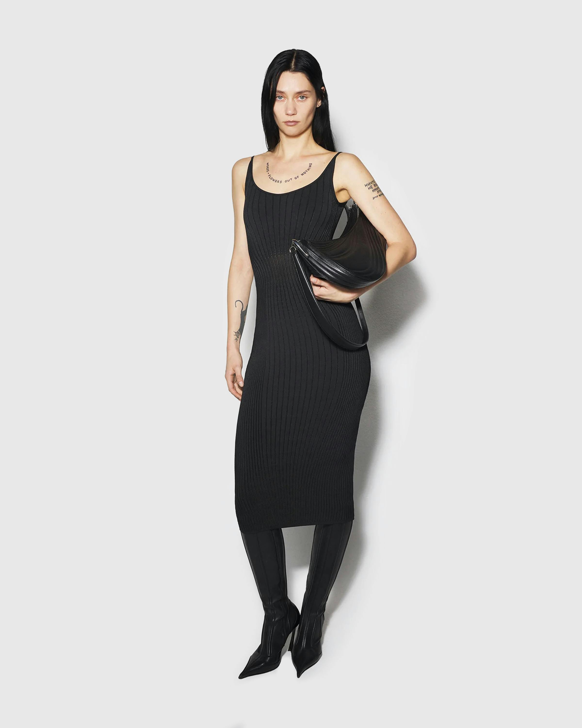 Mugler – Sculpting Knit Dress Black - Midi - Black - Image 3