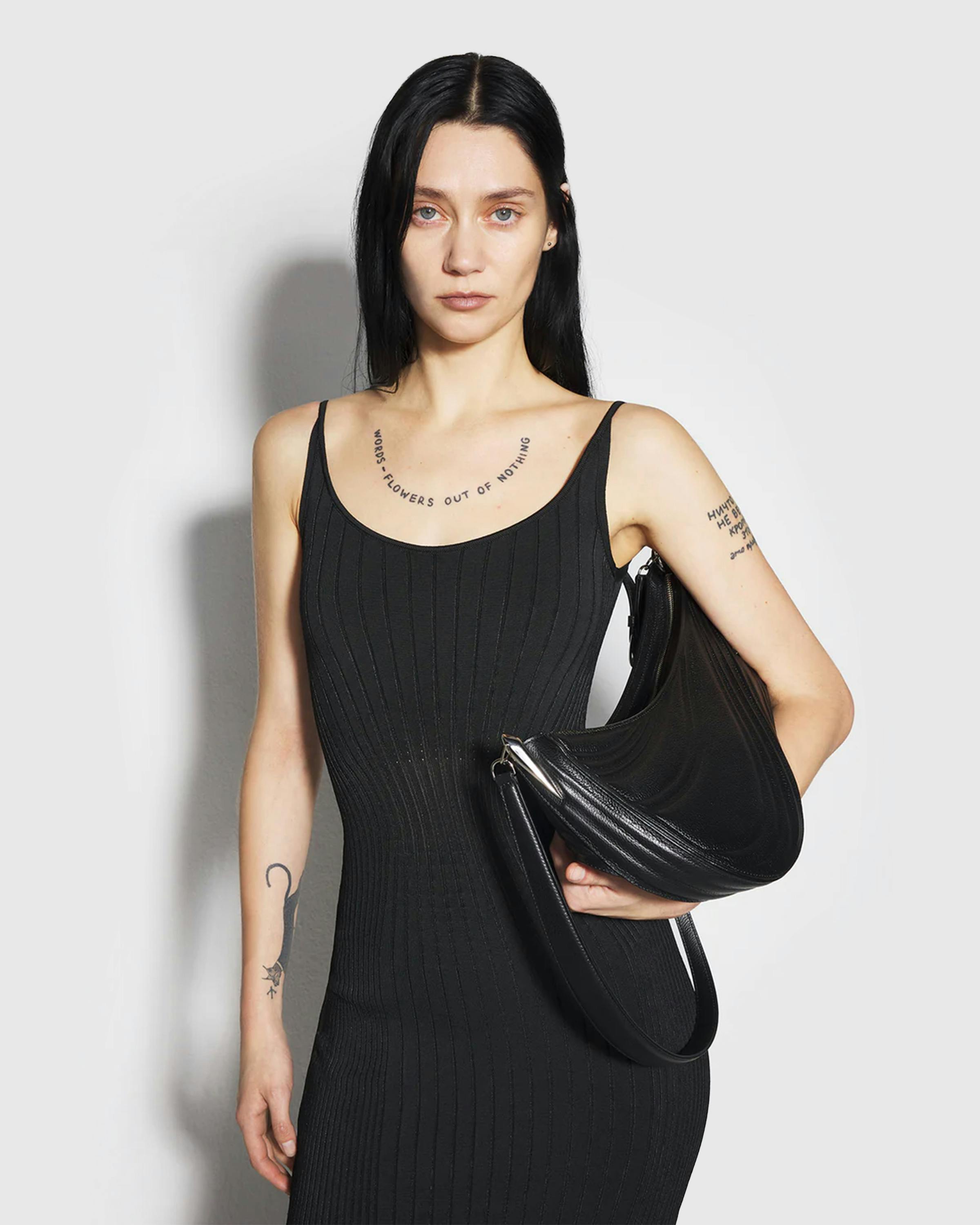 Mugler – Sculpting Knit Dress Black - Midi - Black - Image 2