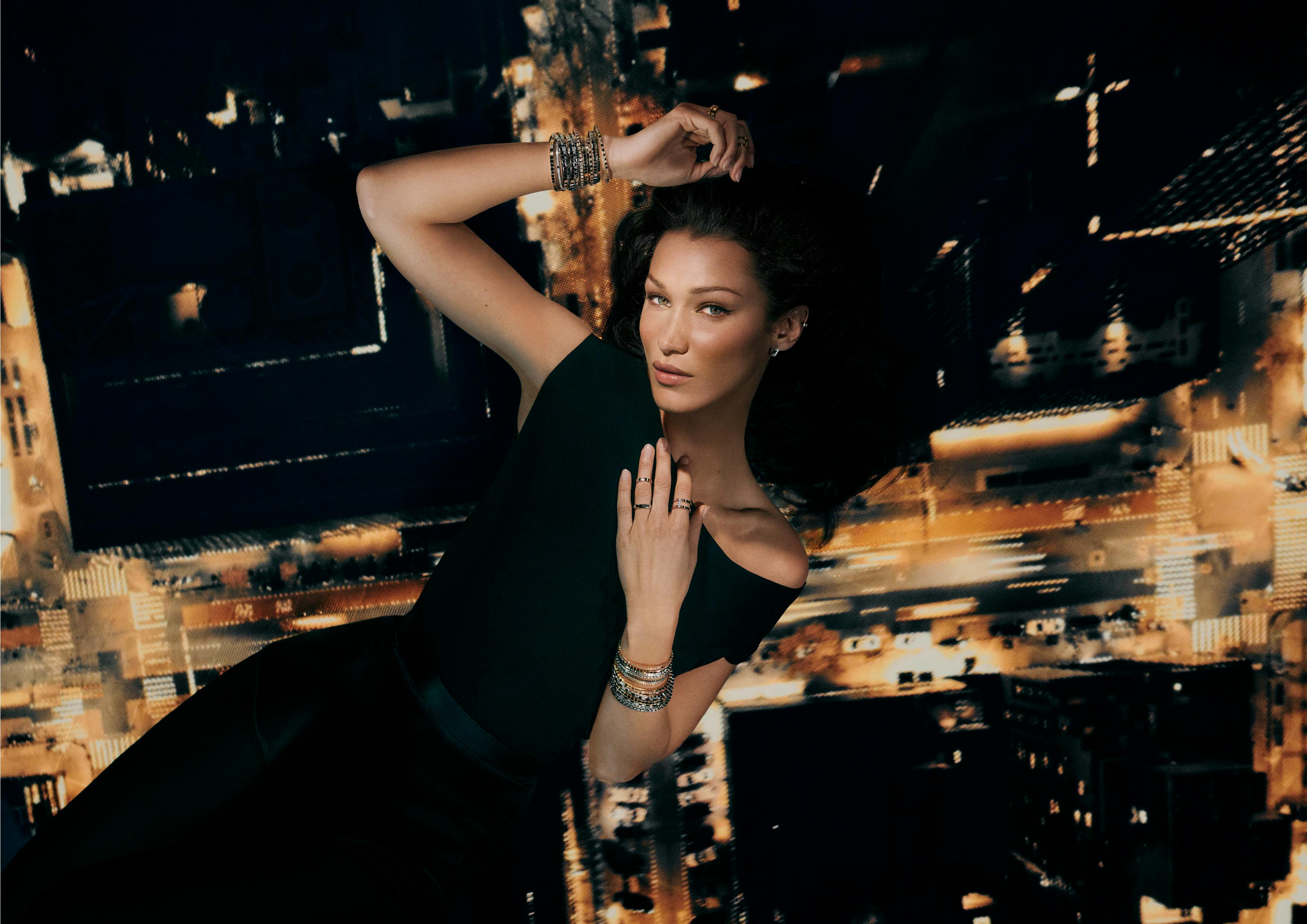 Bella Hadid fronts Chopard Ice Cube Collection campaign titled #Sculptedbylight