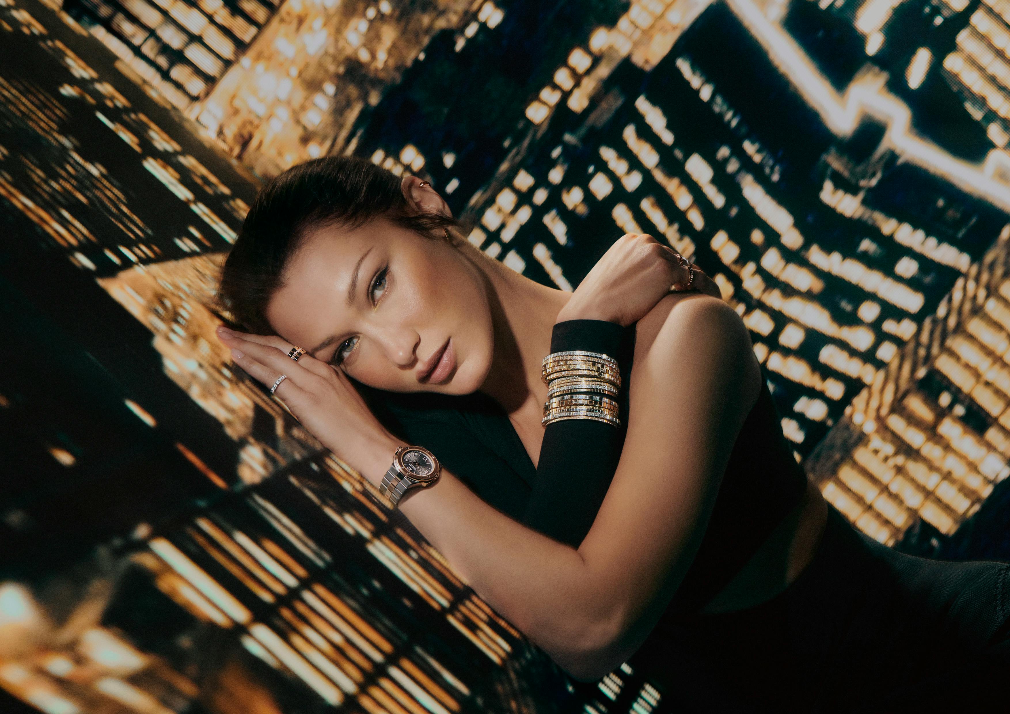 Bella Hadid fronts Chopard Ice Cube Collection campaign titled #Sculptedbylight