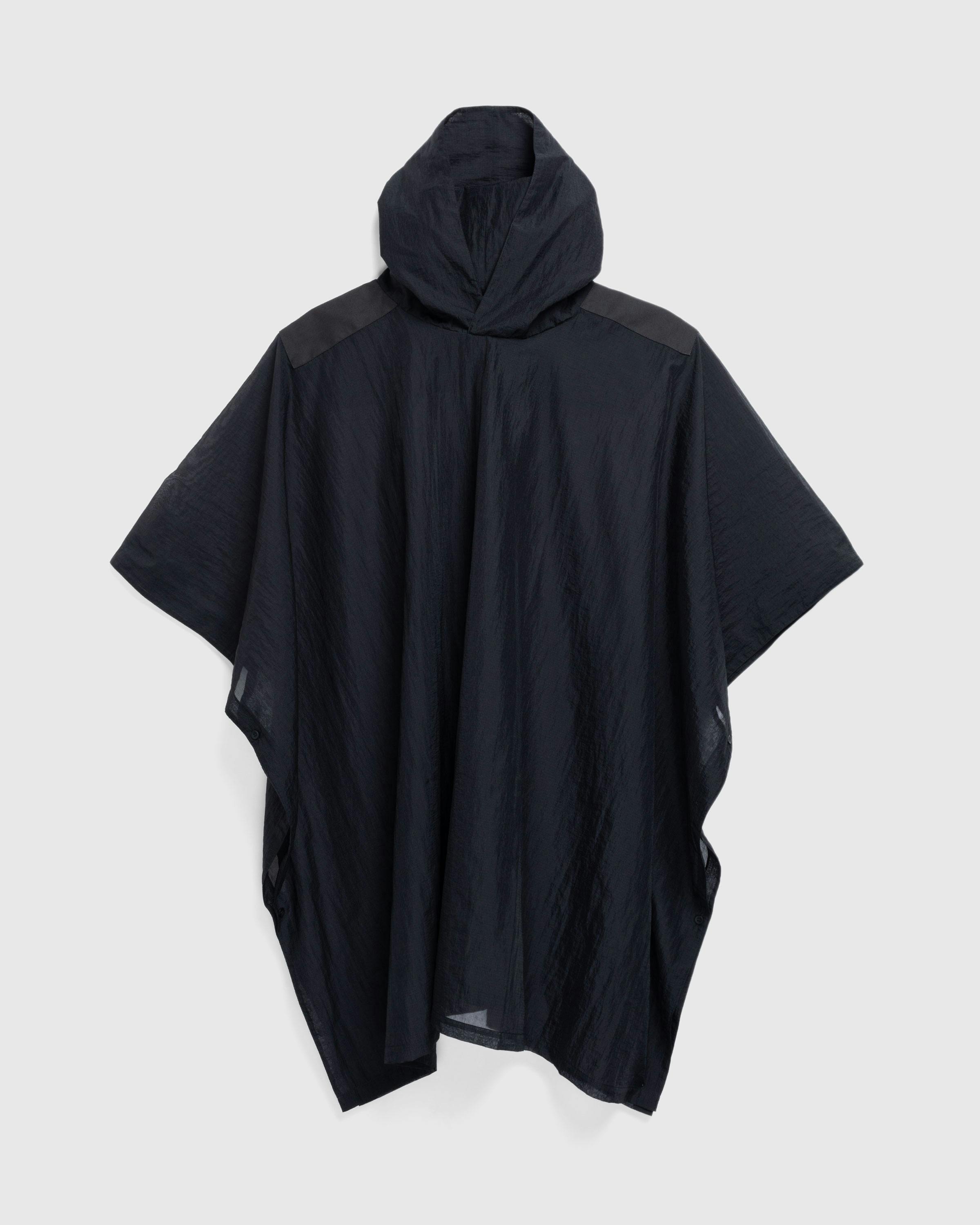 Olly Shinder – Poncho With Cordura Yoke Black - Ponchos - Black - Image 1