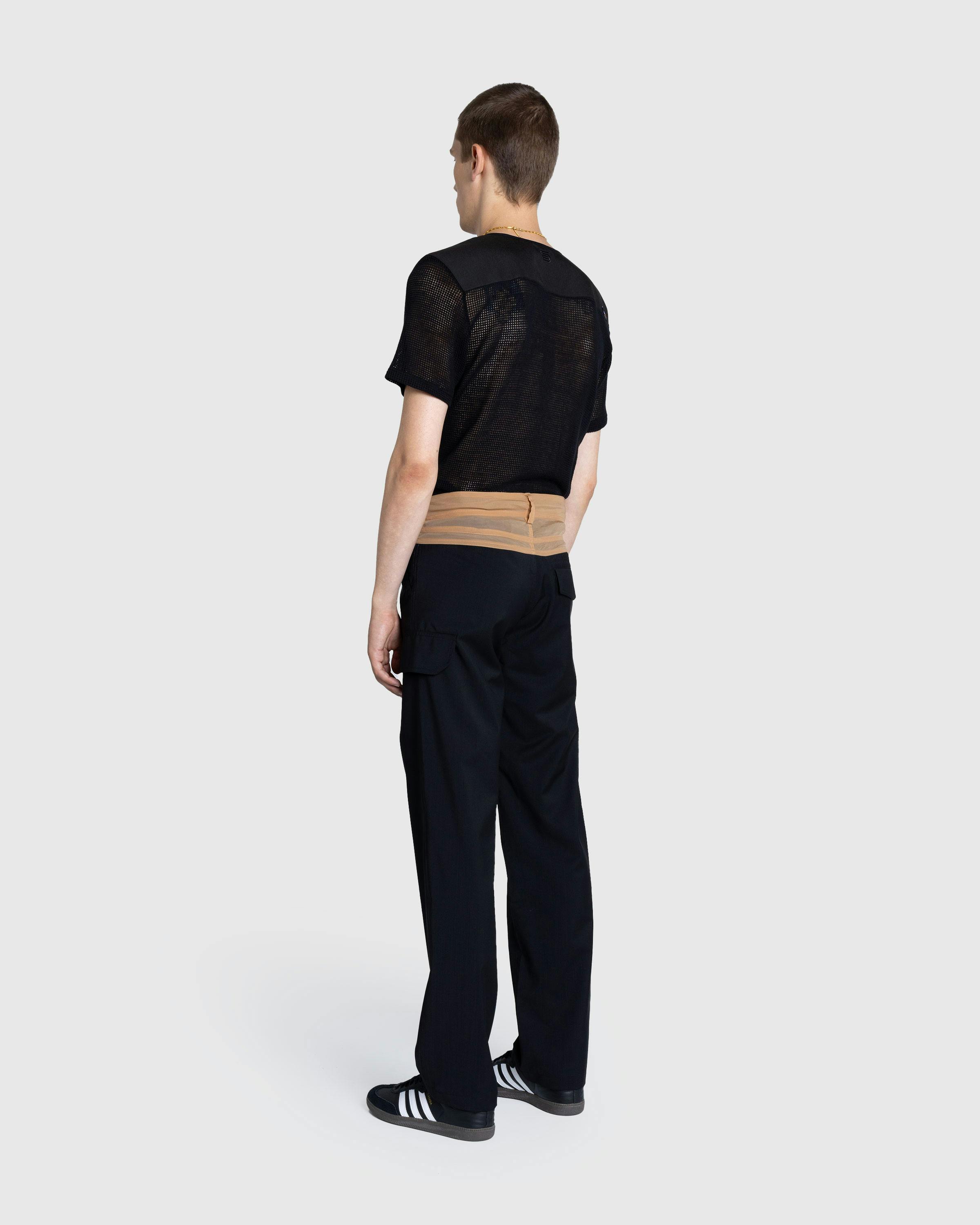 Olly Shinder – Cargo Suit Trouser With Cordura Knife Pocket and Sheer Back Yoke Black/Champagne - Cargo Pants - Black - Image 6