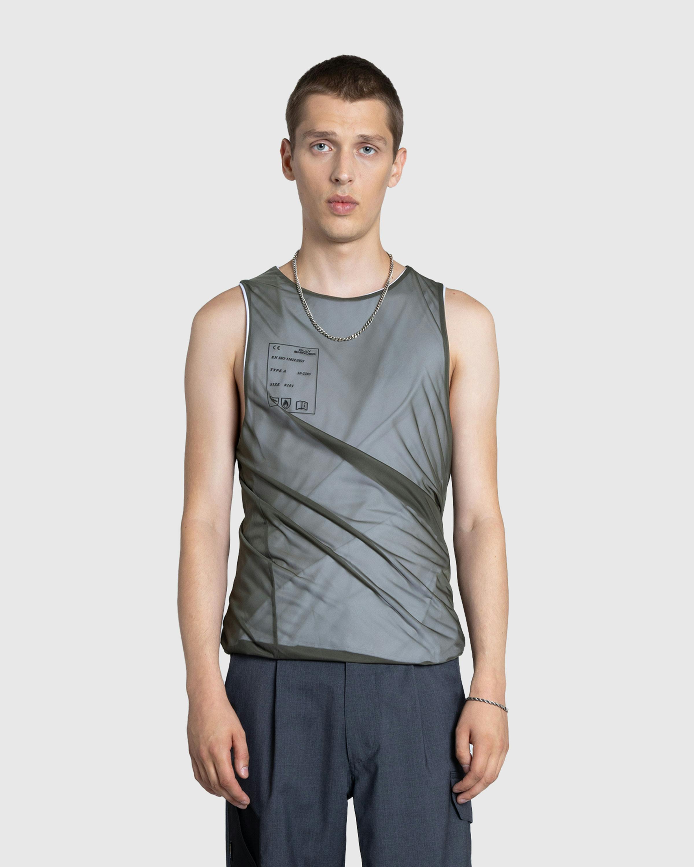 Olly Shinder – Twisted Tank Green/White - Tank Tops - Green - Image 2