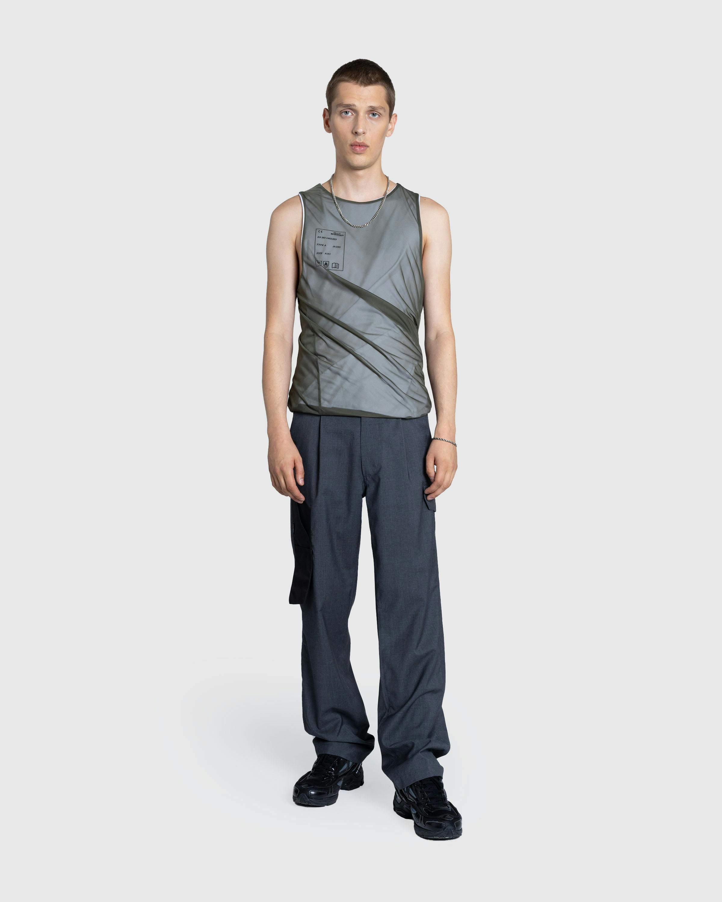 Olly Shinder – Twisted Tank Green/White - Tank Tops - Green - Image 3