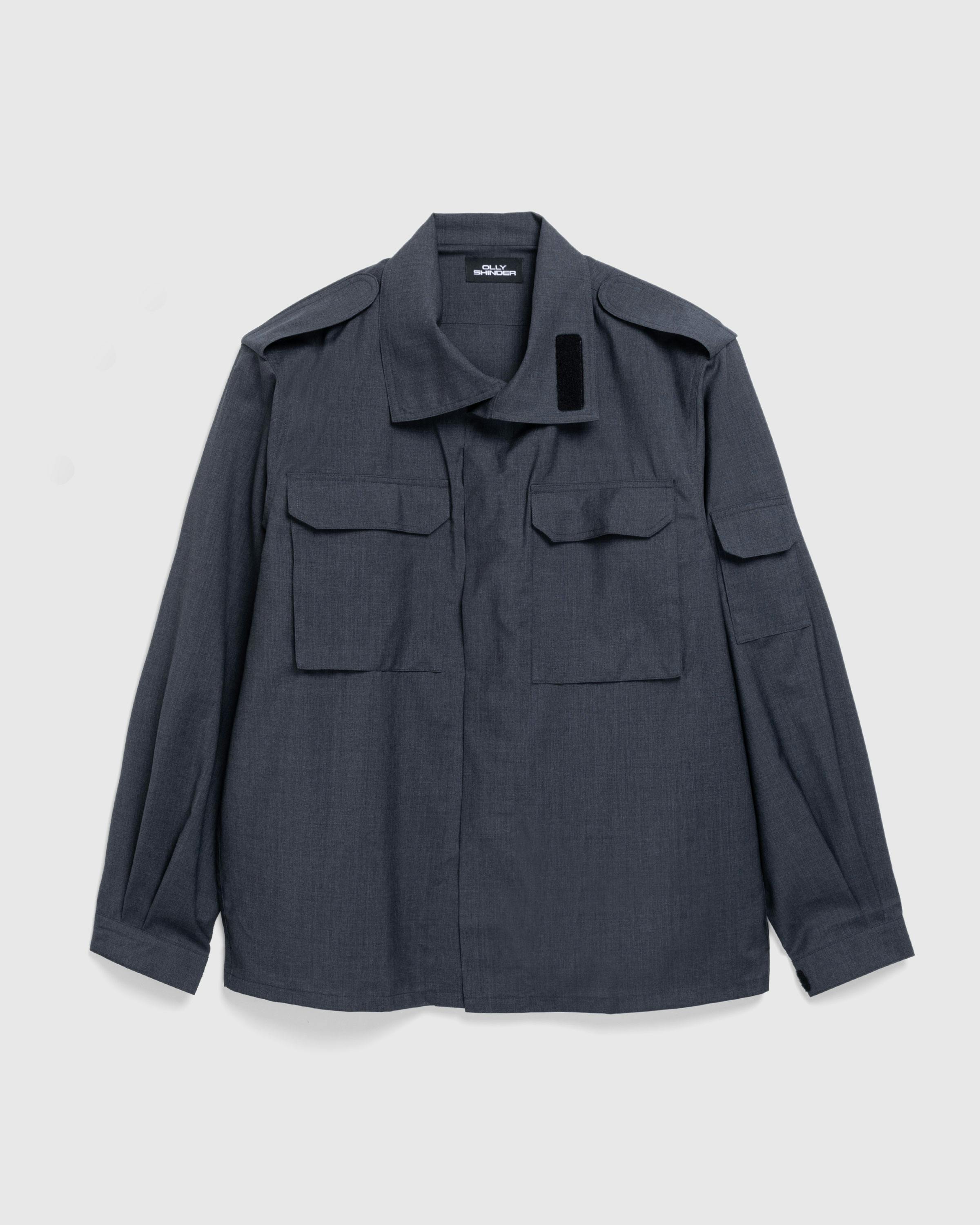 Olly Shinder – Wool Overshirt Grey - Longsleeve Shirts - Grey - Image 1