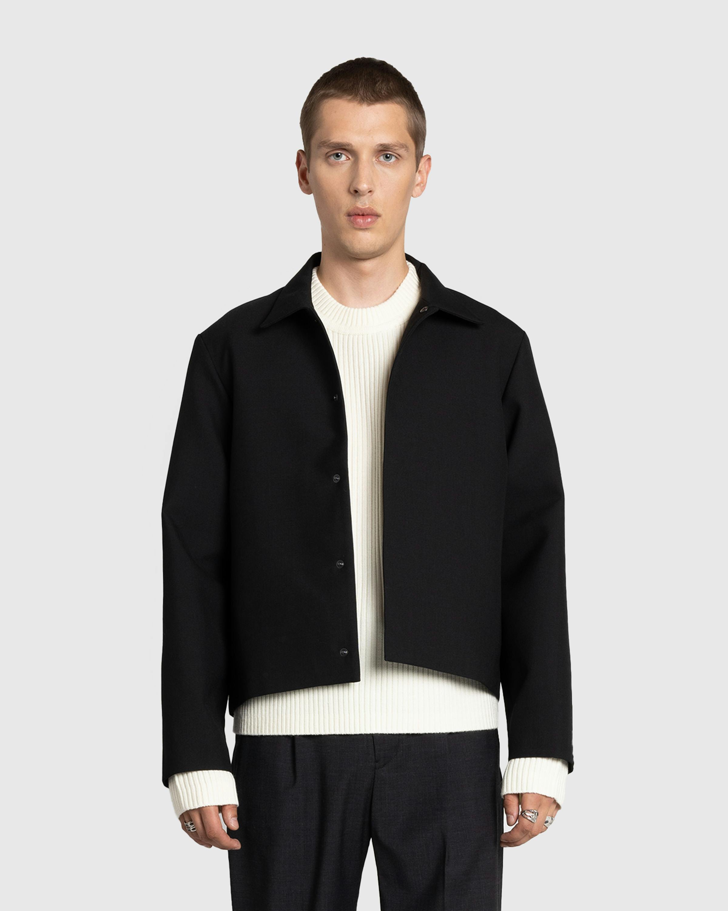 Berner Kühl – Officer Jacket Crepe Wool Black - Jackets - Black - Image 2