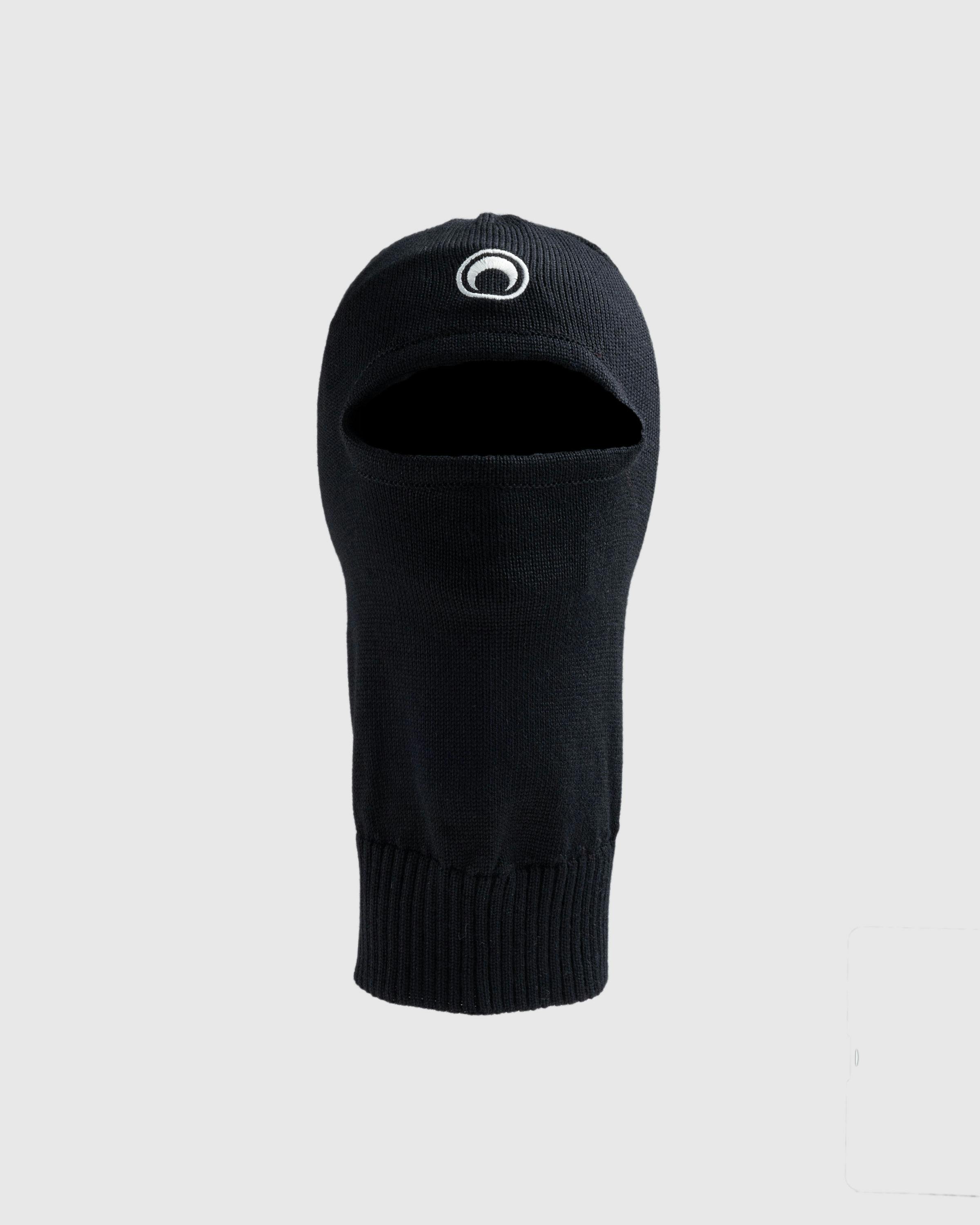 Marine Serre – Moon Logo Knit Balaclava Black - Balaclavas - Black - Image 1