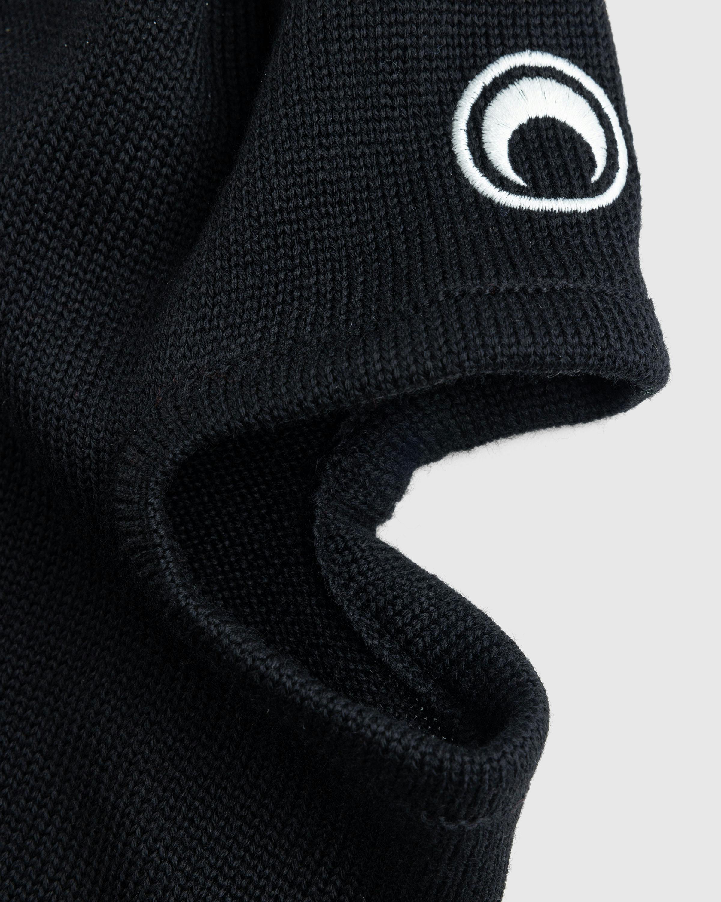 Marine Serre – Moon Logo Knit Balaclava Black - Balaclavas - Black - Image 5