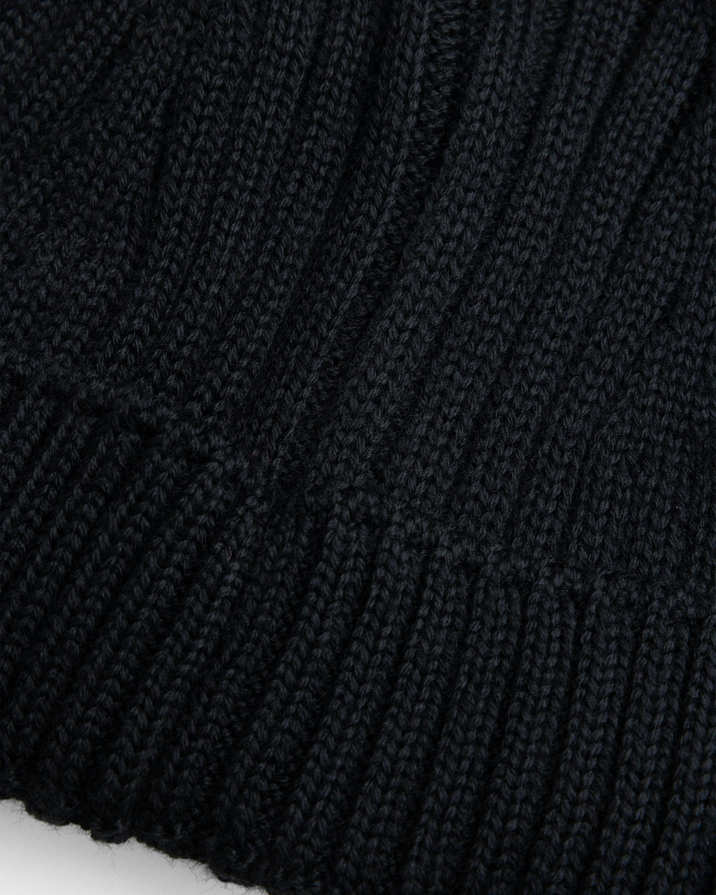 Marine Serre – Moon Logo Knit Beanie Black - Beanies - Black - Image 5