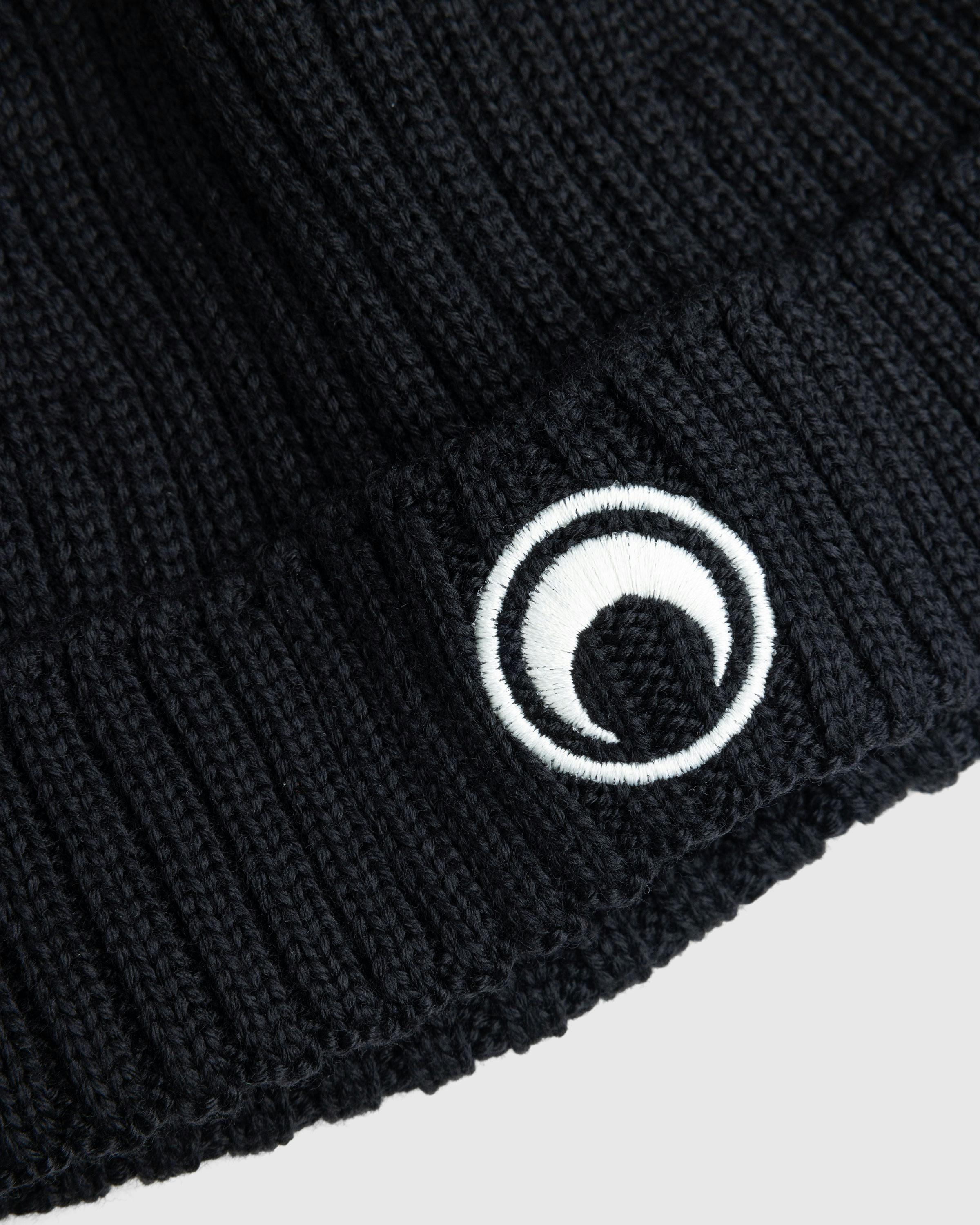 Marine Serre – Moon Logo Knit Beanie Black - Beanies - Black - Image 4