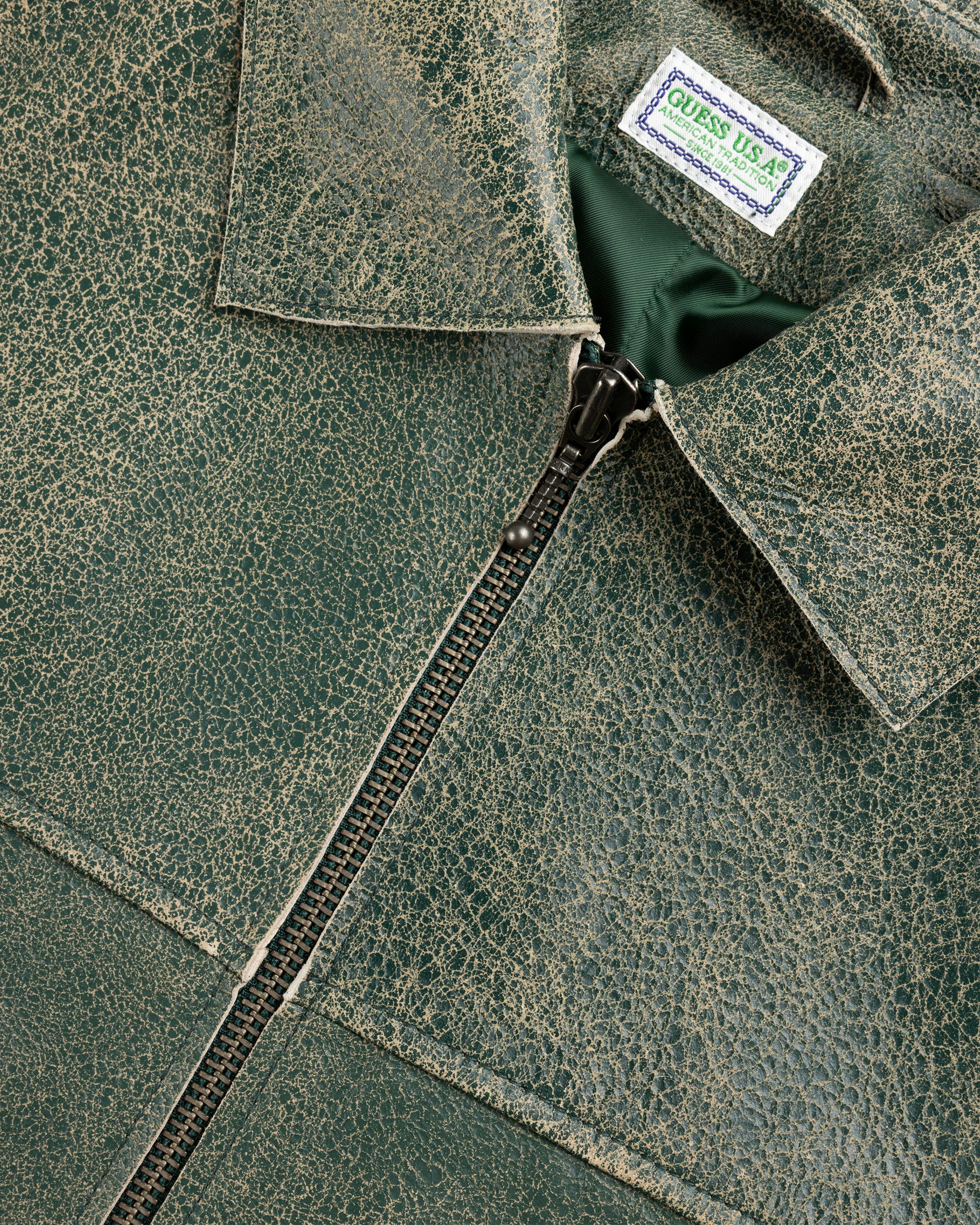 Guess USA – Crackled Leather Jacket Castle Green Multi - Leather Jackets - Castle Green Multi - Image 5