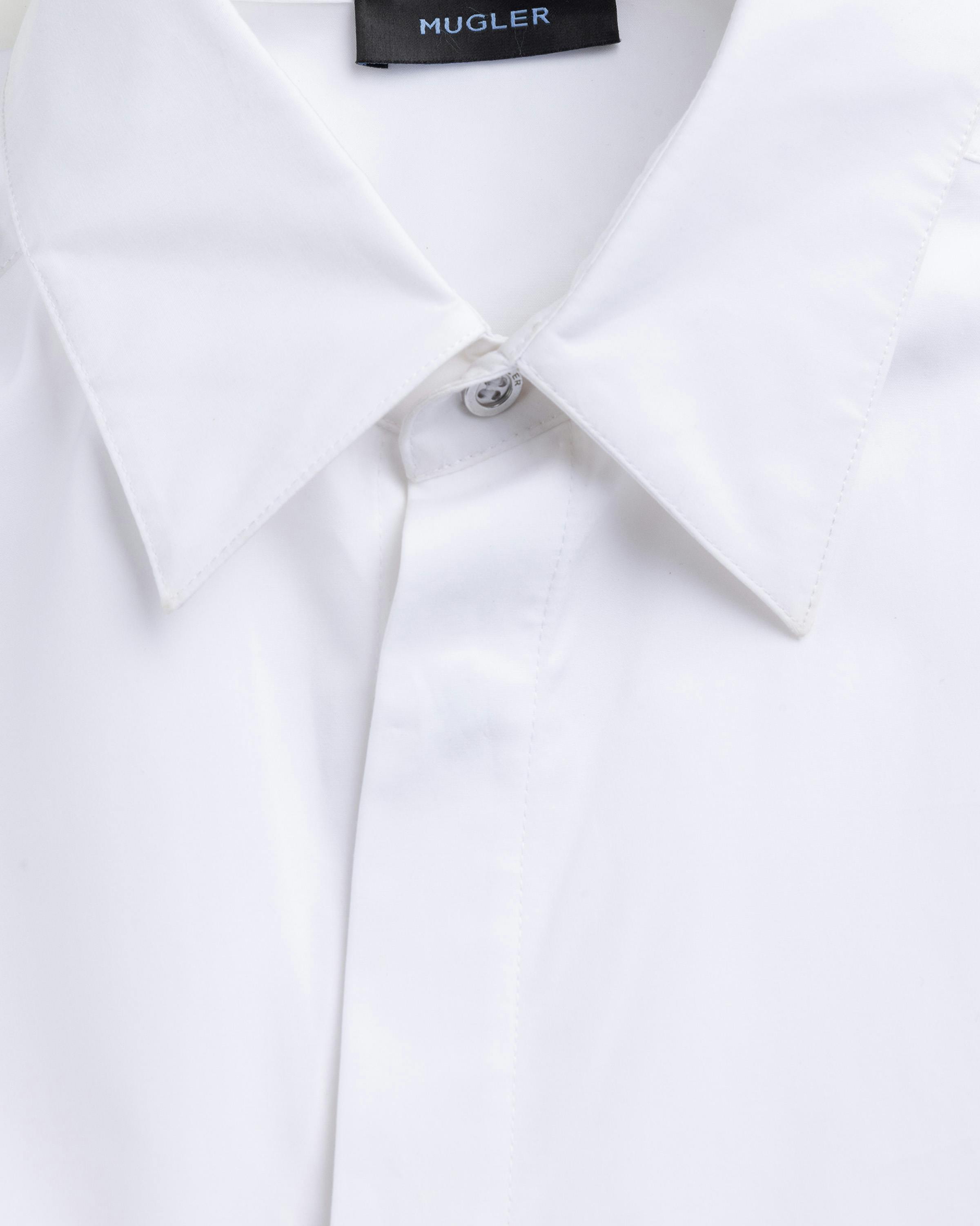 Mugler – Button-Down Top Blanc Optique - T-Shirts - White - Image 5