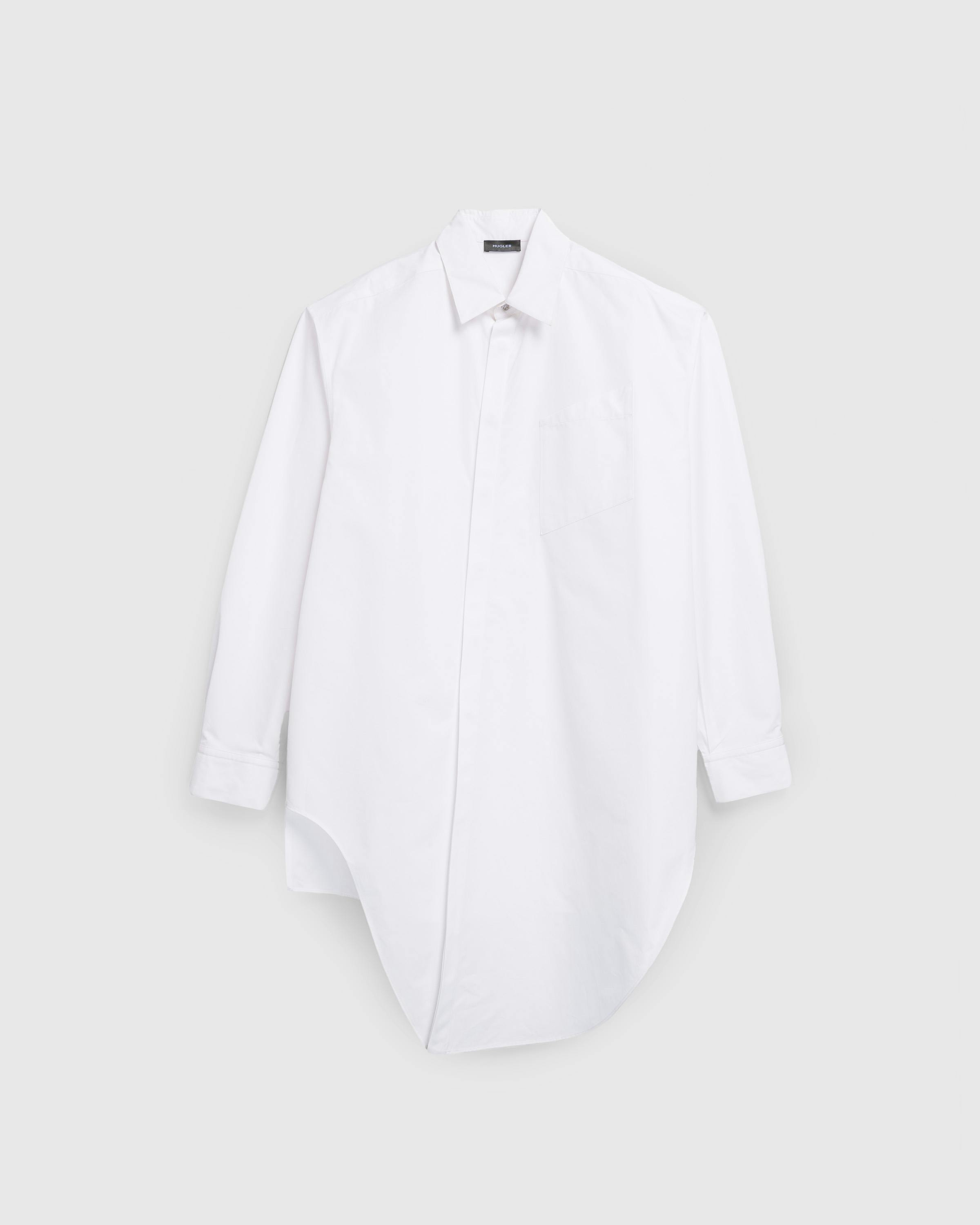 Mugler – Button-Down Top Blanc Optique - T-Shirts - White - Image 1