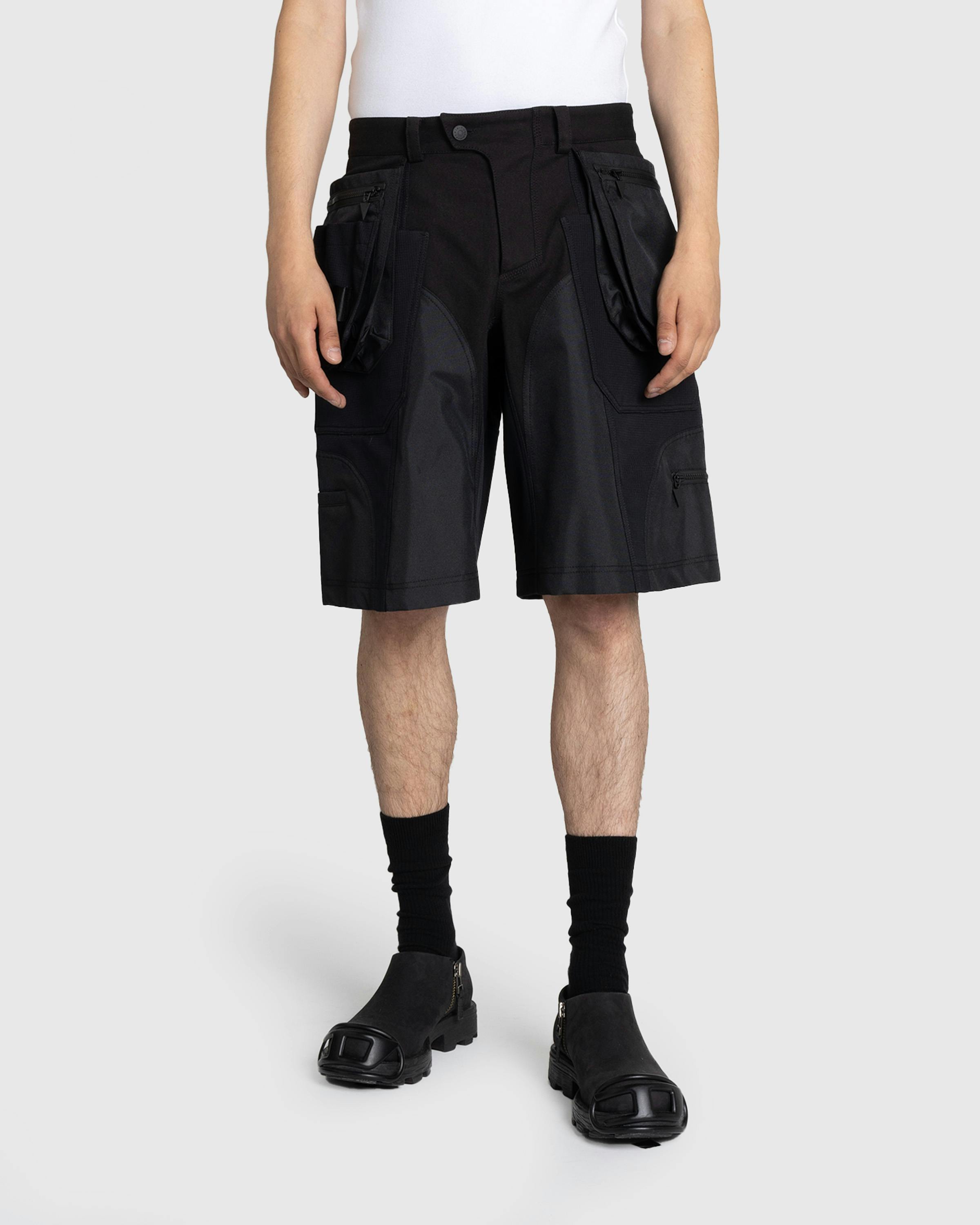 Mugler – Technical Fabric Cargo Shorts Black/Black - Cargo Shorts - Black - Image 2