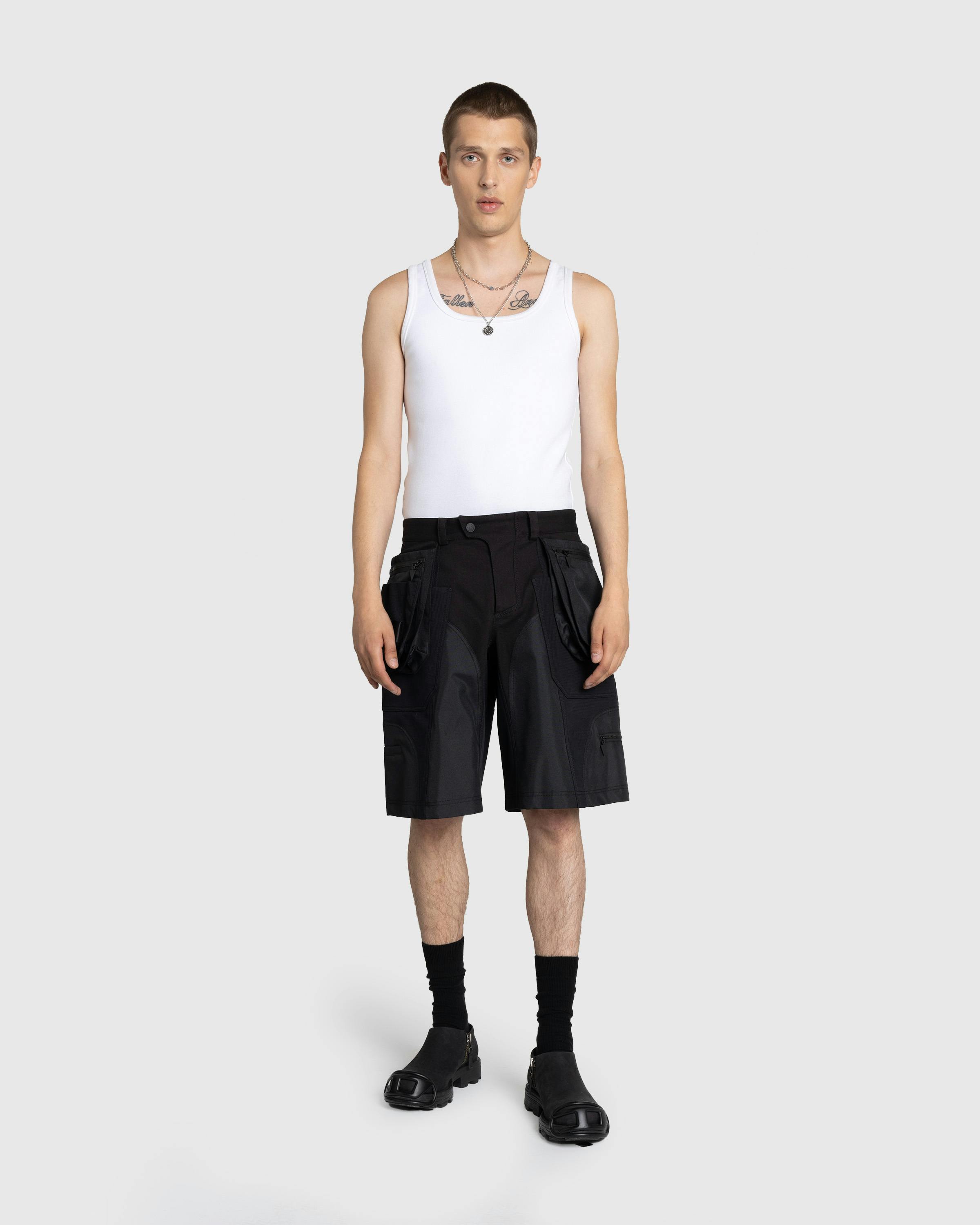 Mugler – Technical Fabric Cargo Shorts Black/Black - Cargo Shorts - Black - Image 3