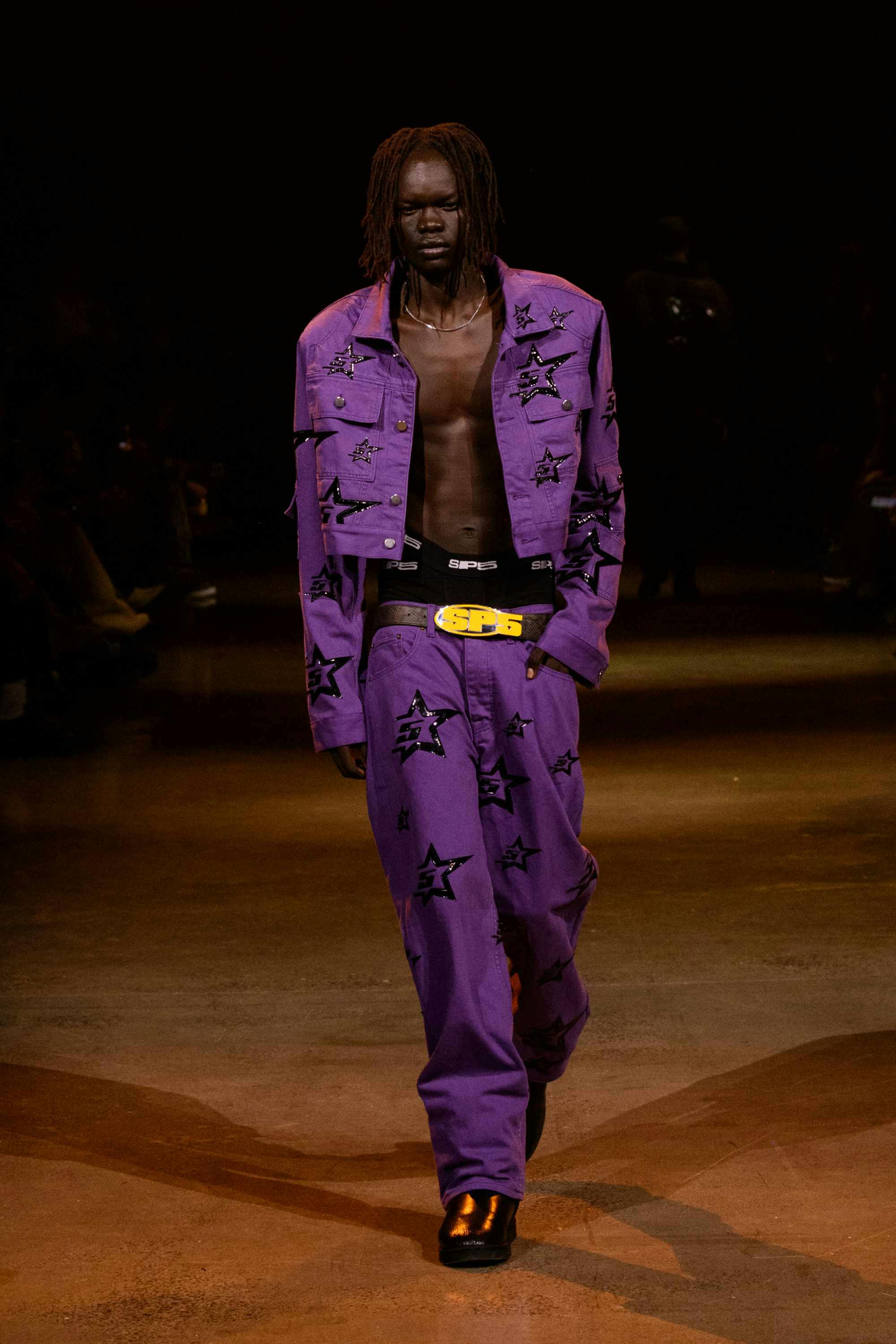 Young Thug's SP5DER clothing brand runway show at new york fashion week fall/winter 2024