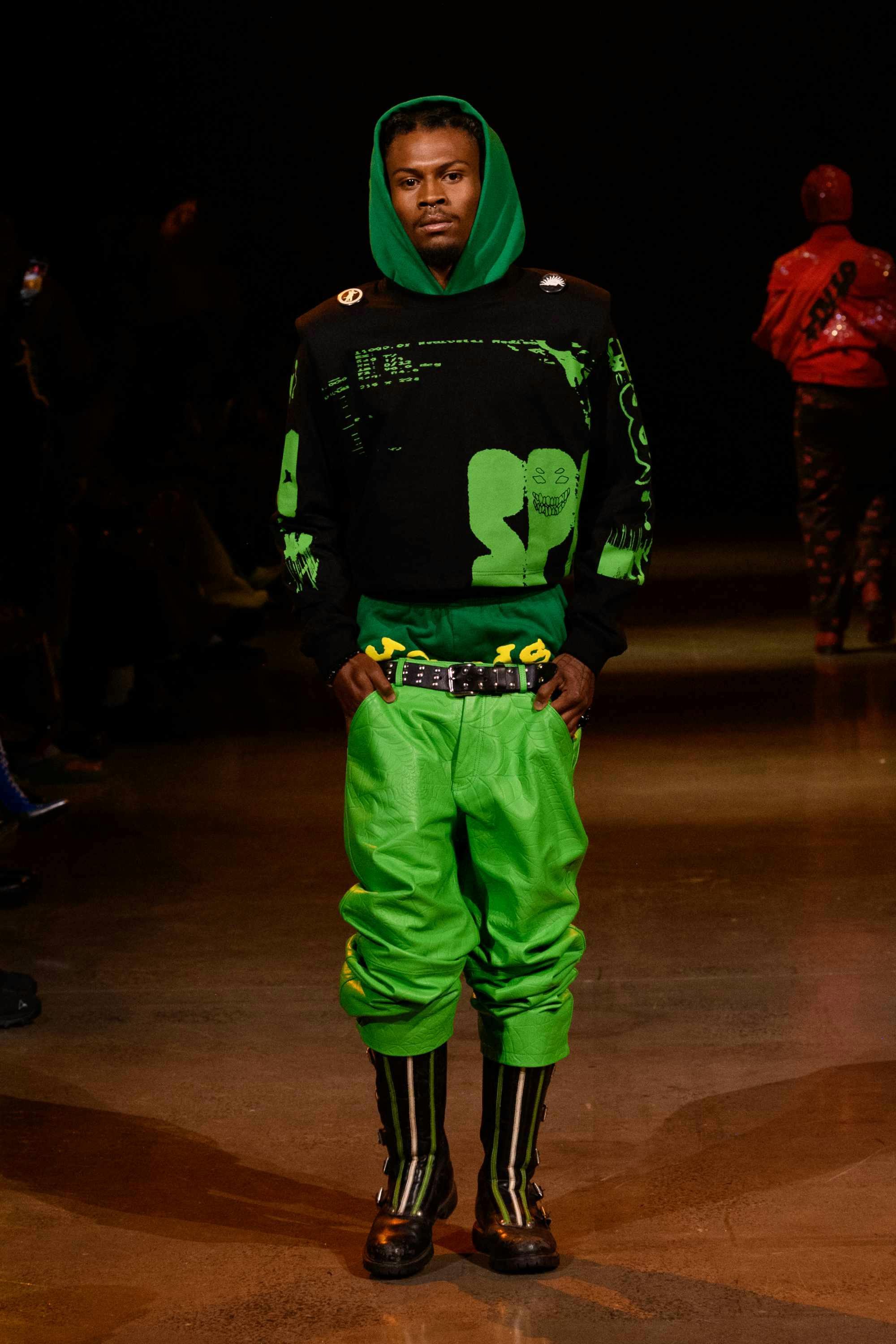 Young Thug's SP5DER clothing brand runway show at new york fashion week fall/winter 2024