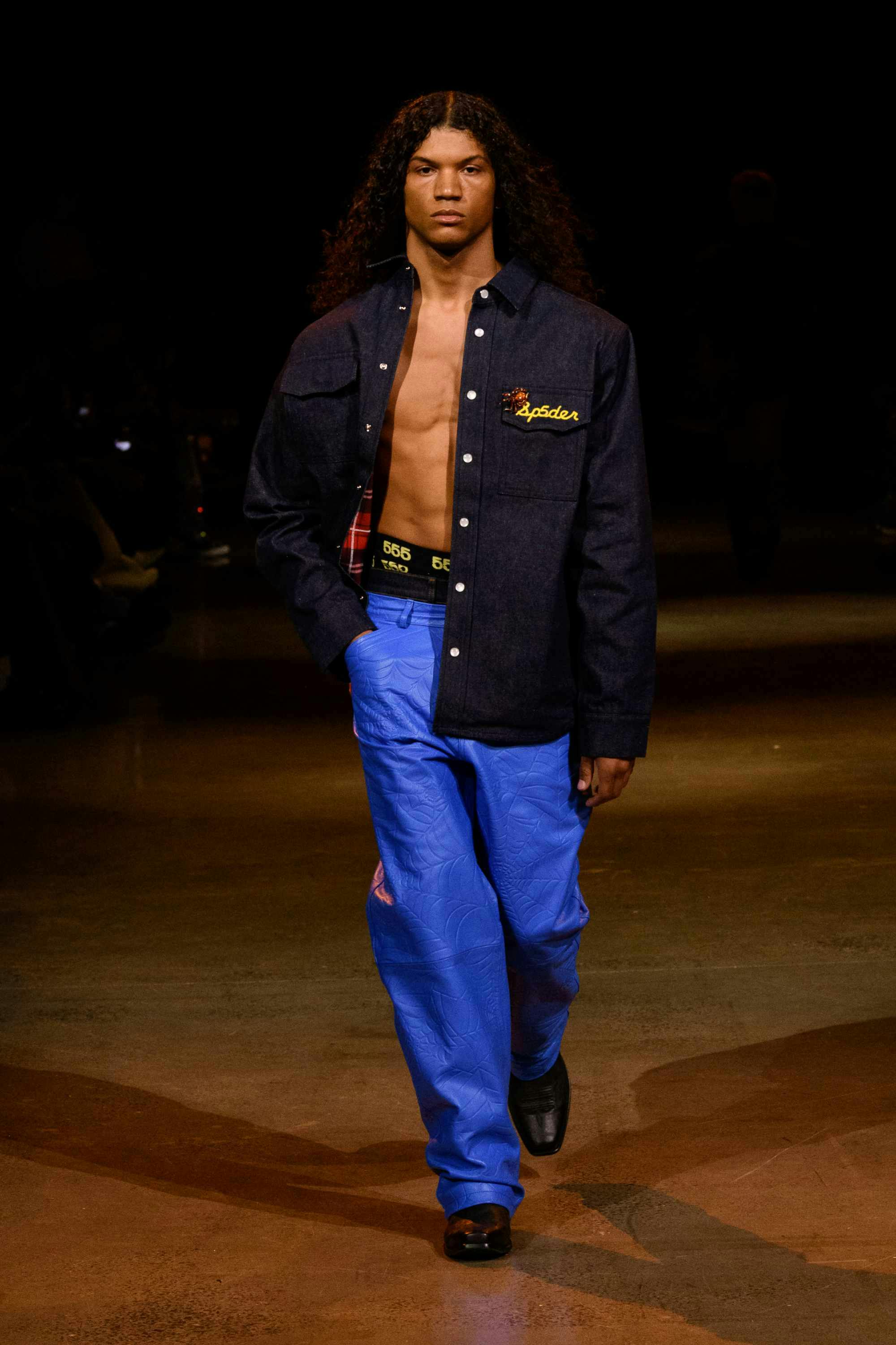 Young Thug's SP5DER clothing brand runway show at new york fashion week fall/winter 2024