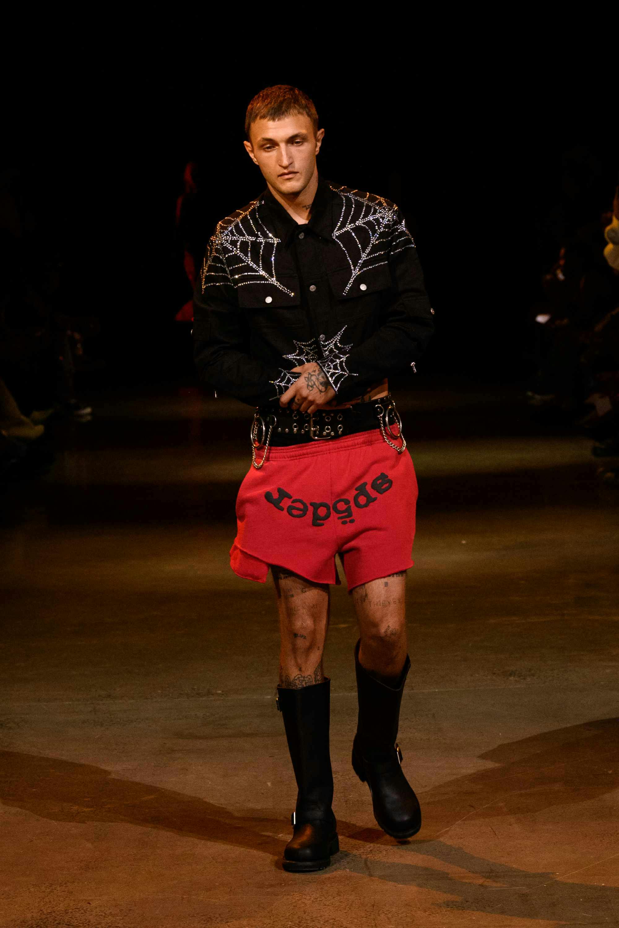 Young Thug's SP5DER clothing brand runway show at new york fashion week fall/winter 2024