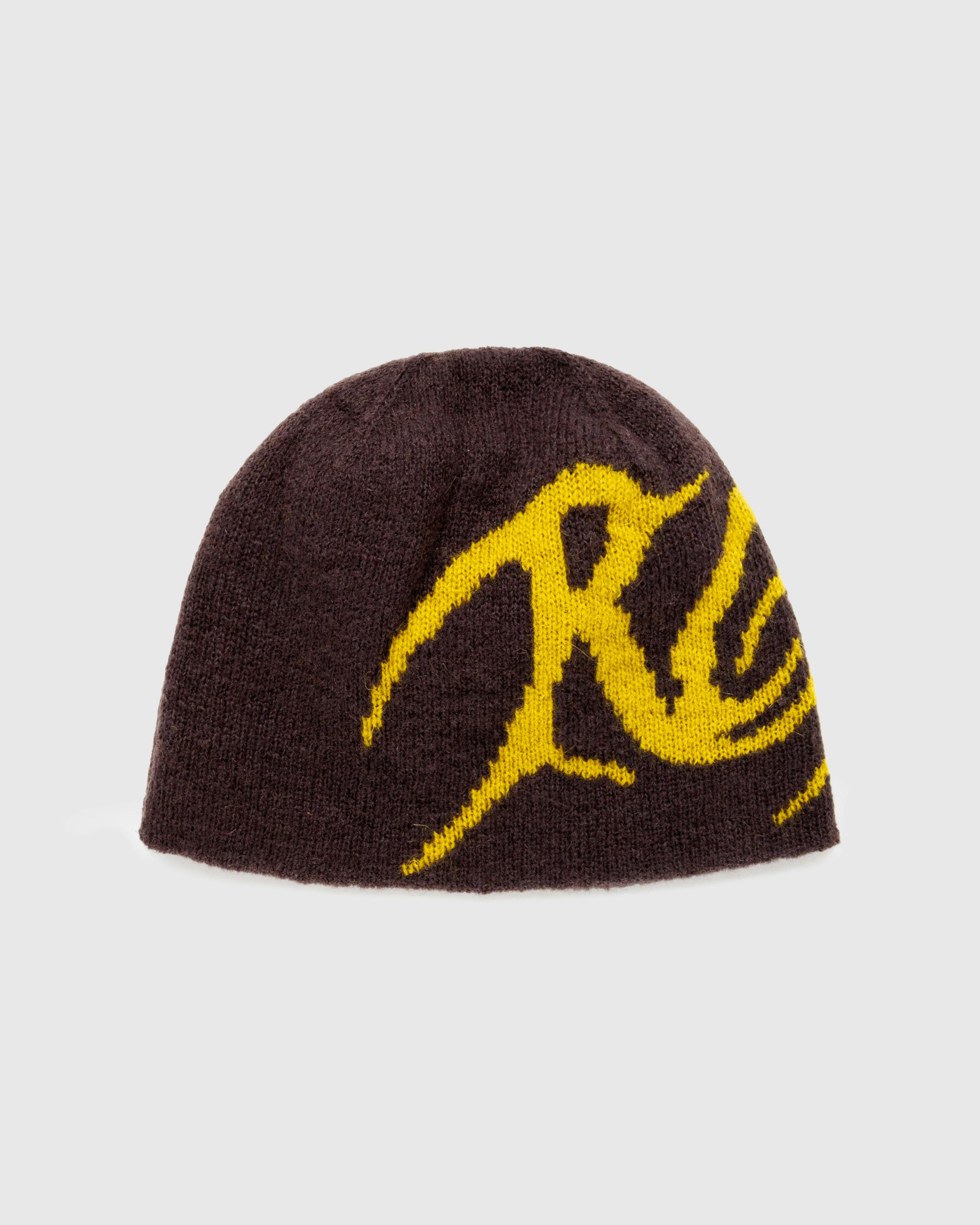 ROA – Graphic Beanie Brown Yellow - Beanies - Brown - Image 1