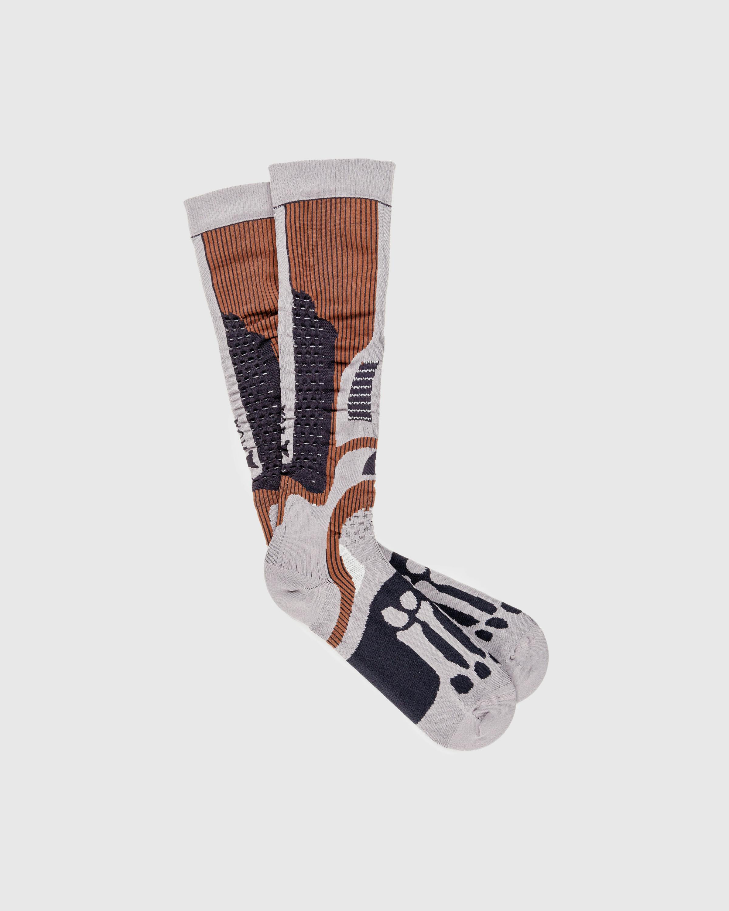 ROA – Bones Long Socks Dark Brown - Knee  - Brown - Image 1