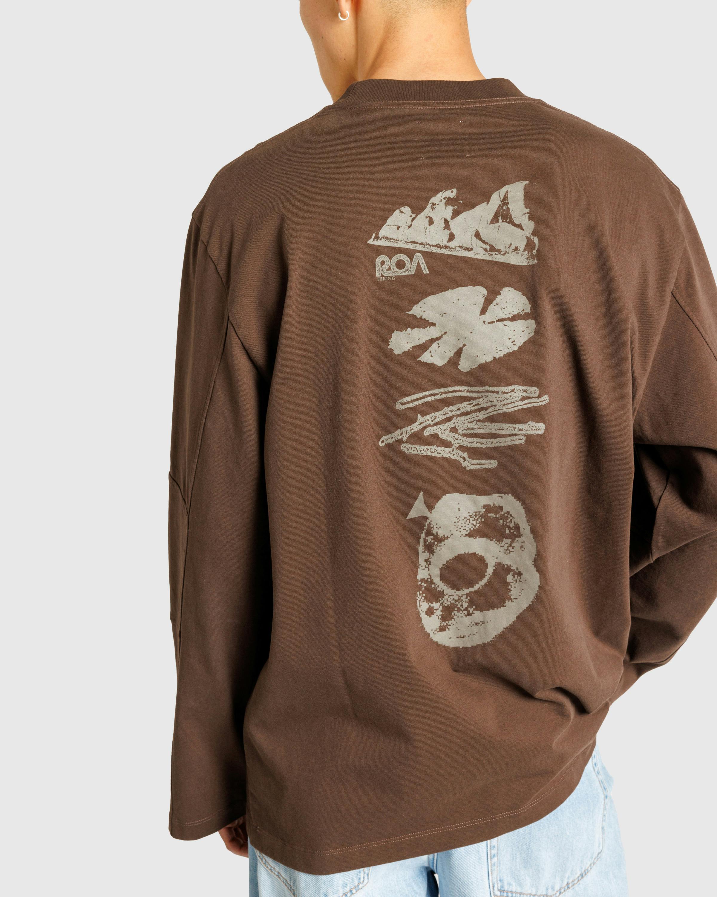 ROA – Long Sleeve Graphic Demitasse - Longsleeves - Brown - Image 4