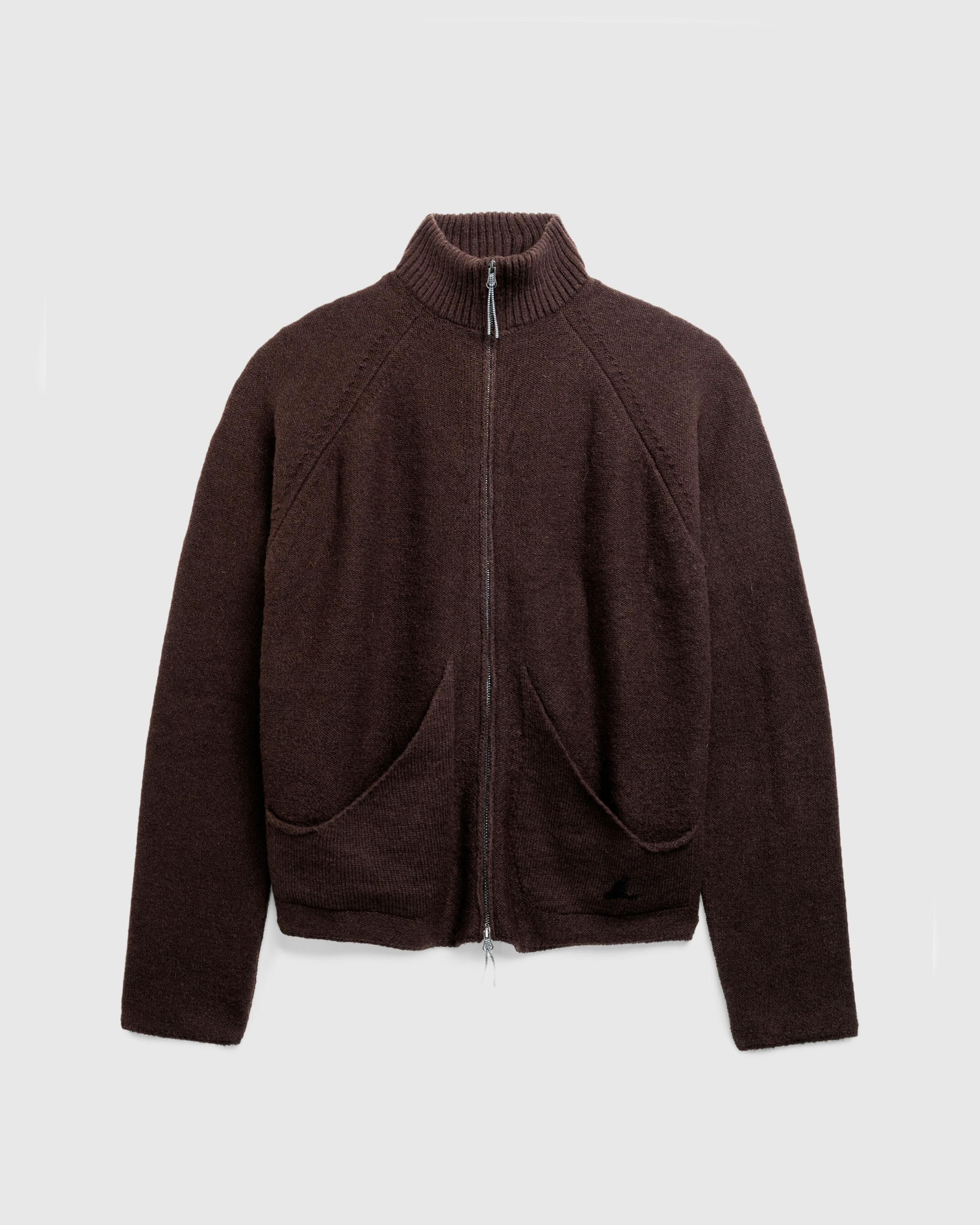 ROA – Mohair Cardigan Brown - Zip Ups - Brown - Image 1