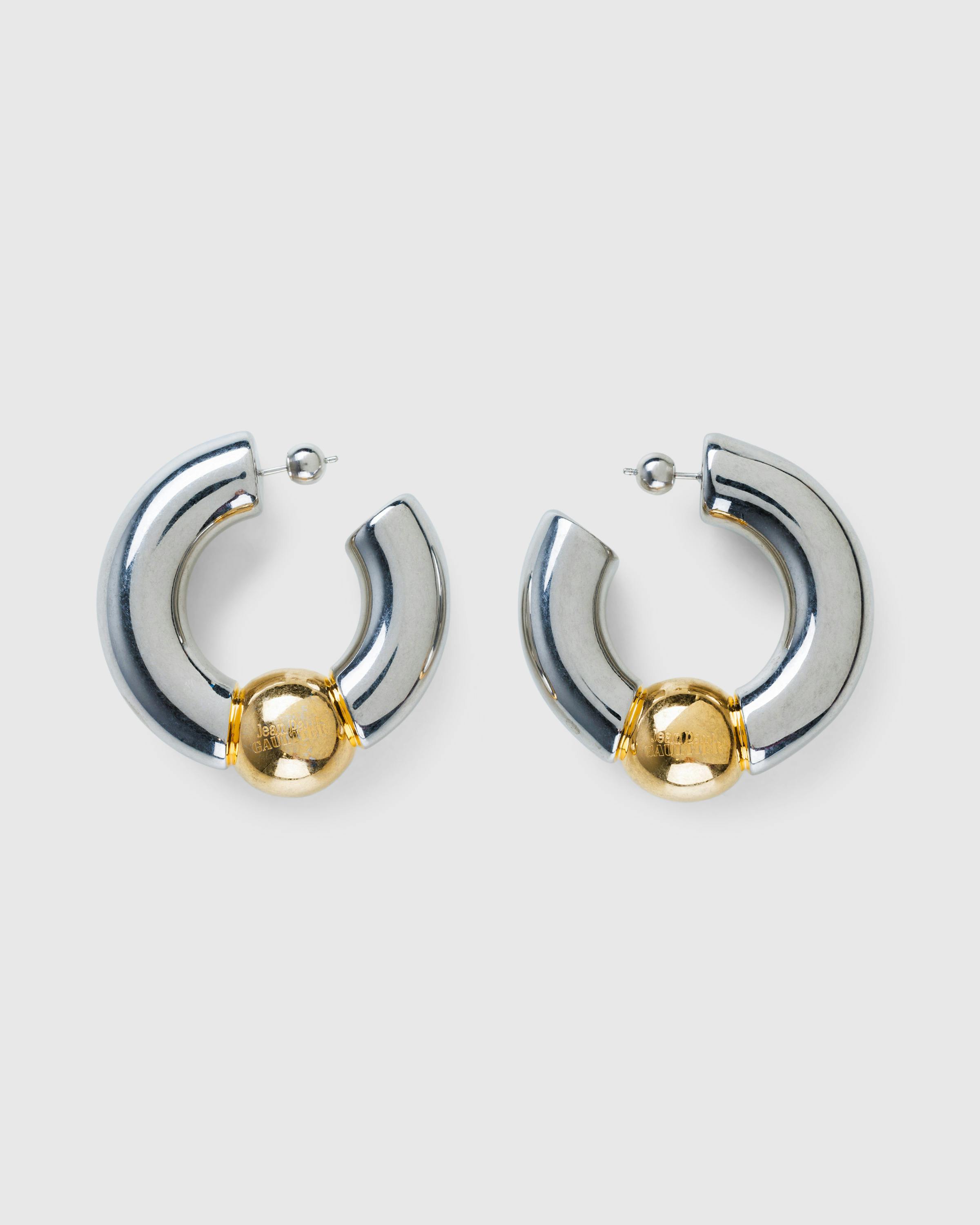 Jean Paul Gaultier – Tube Earrings Silver/Gold - Earrings - Silver - Image 2