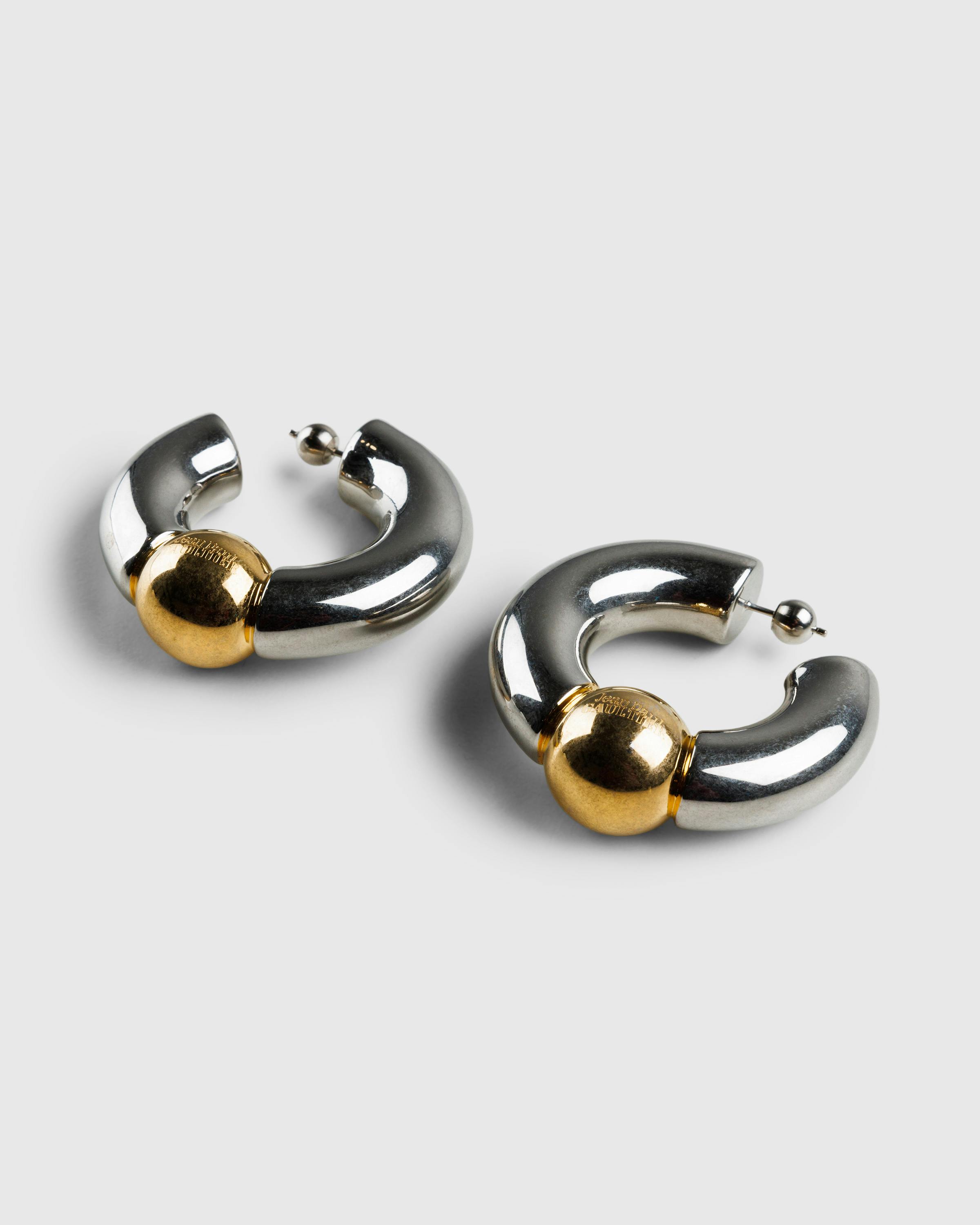 Jean Paul Gaultier – Tube Earrings Silver/Gold - Earrings - Silver - Image 1