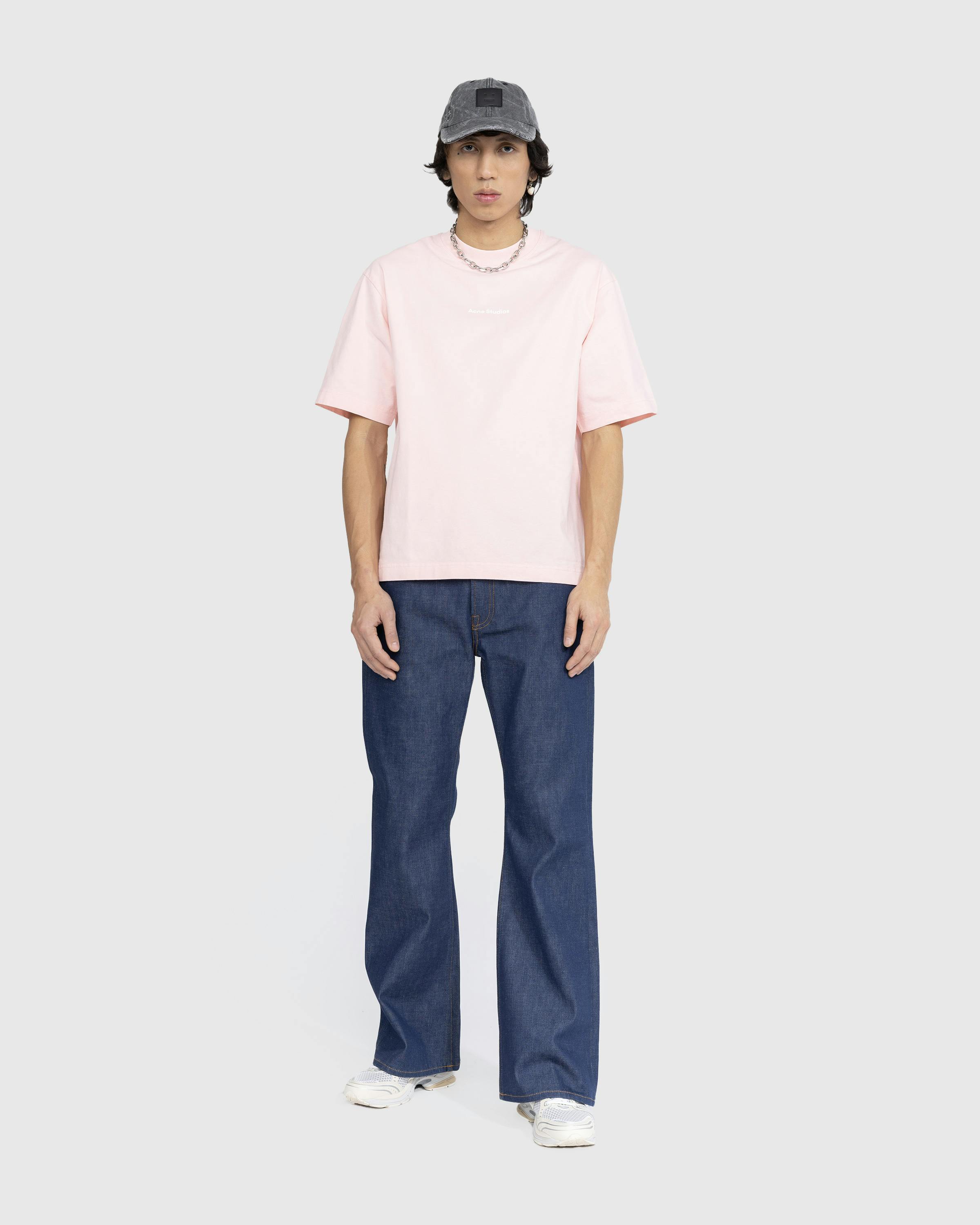 Acne Studios – Logo T-Shirt Pale Pink - T-Shirts - Beige - Image 2