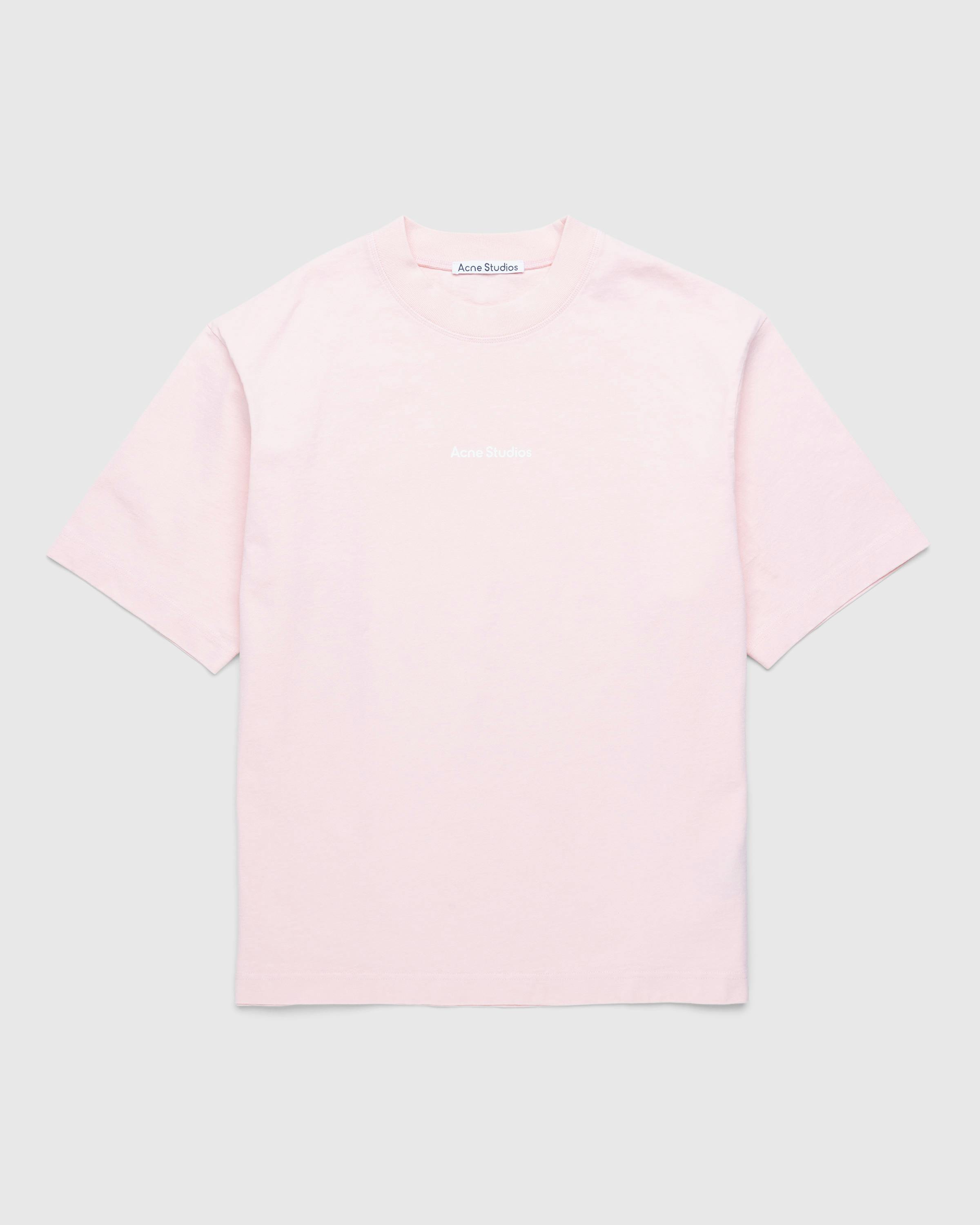 Acne Studios – Logo T-Shirt Pale Pink - T-Shirts - Beige - Image 1