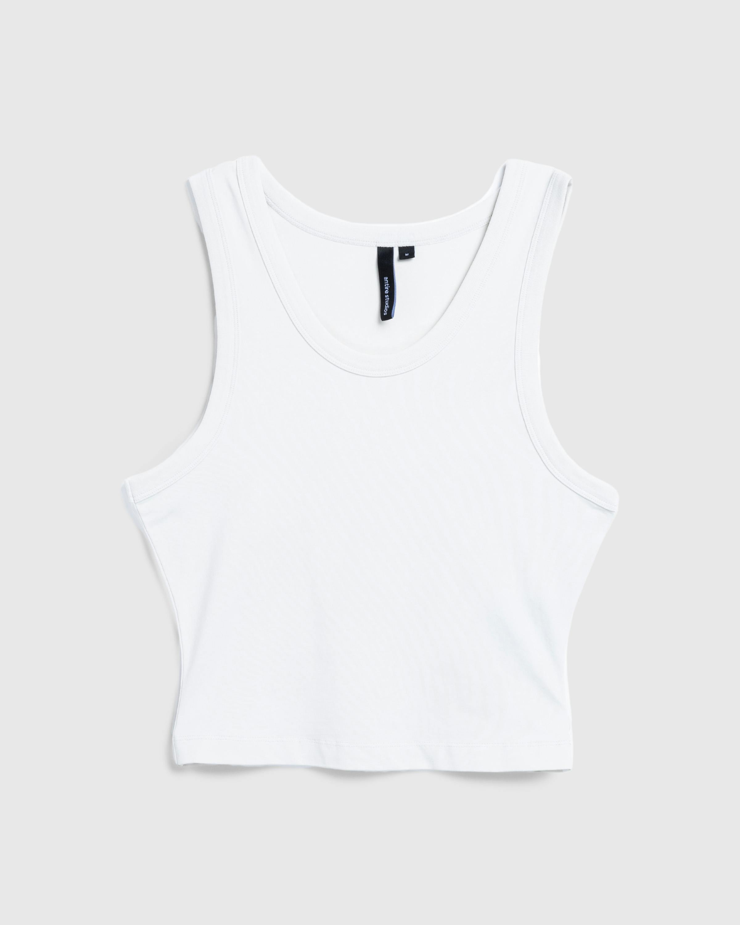 Entire Studios – Cropped Tank Rice - Tank Tops - White - Image 1