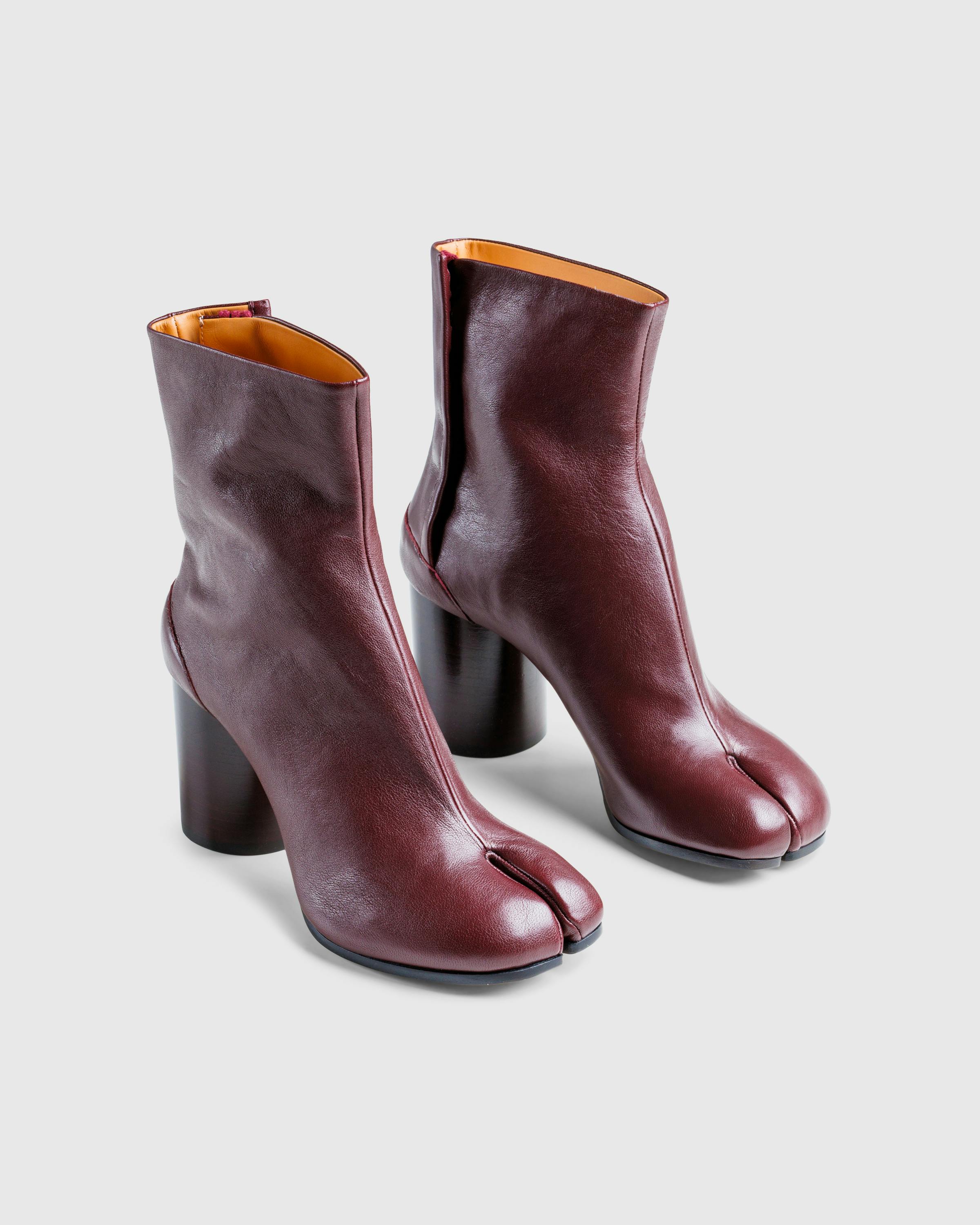 Maison Margiela – Tabi Ankle Boots Deep Red - Heels - Red - Image 3