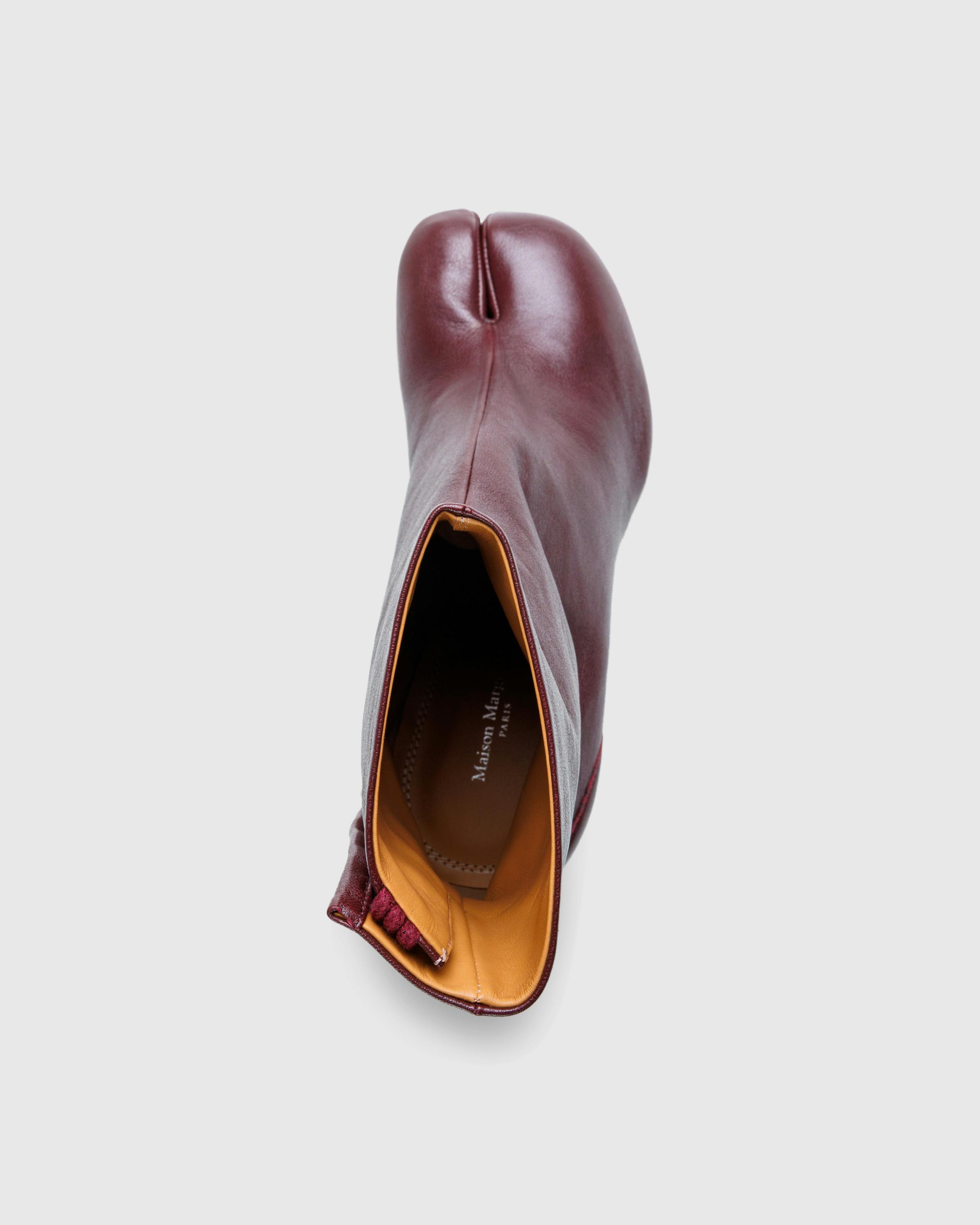 Maison Margiela – Tabi Ankle Boots Deep Red - Heels - Red - Image 4