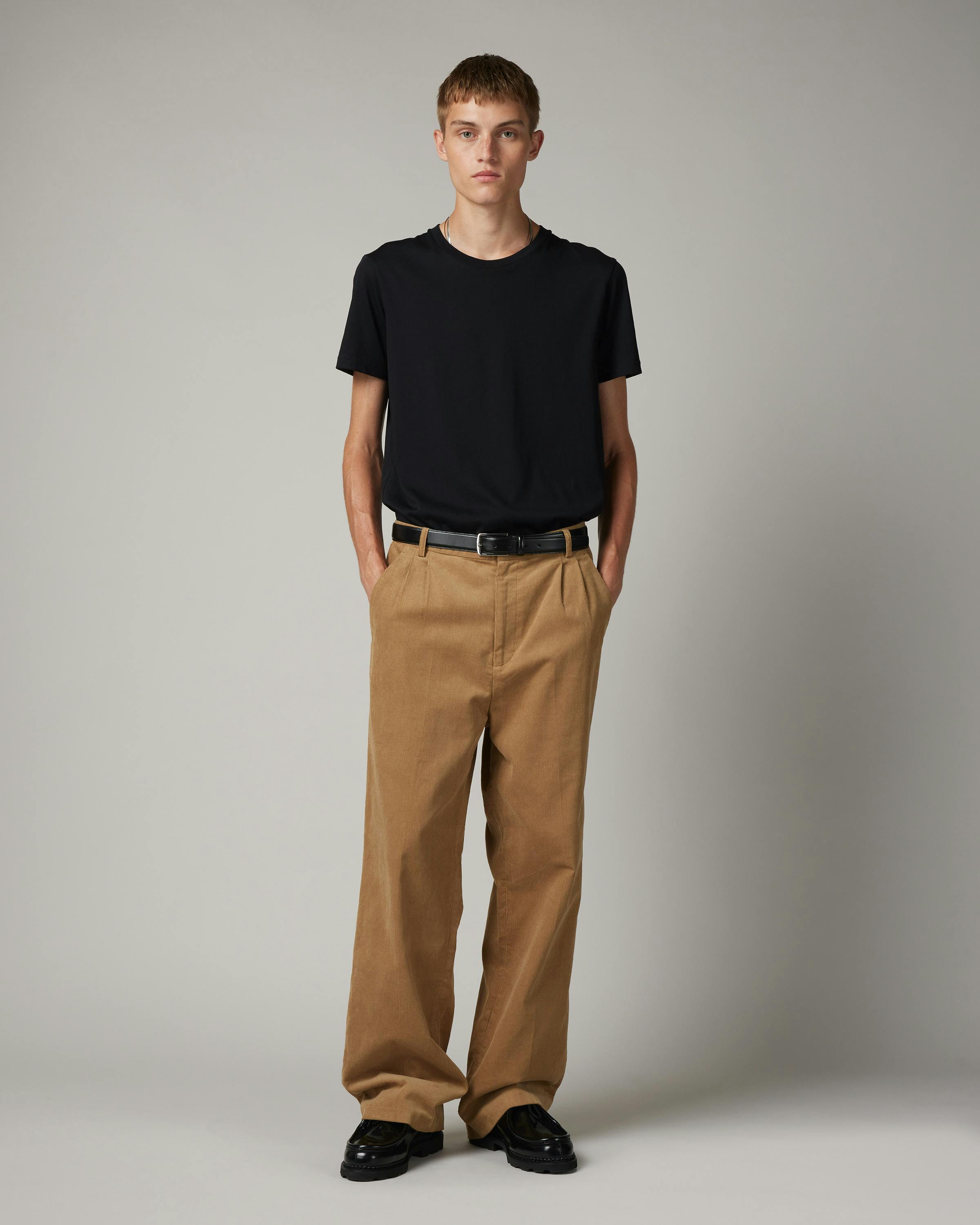 Highsnobiety – Cord Pleated Dress Pants Beige - Trousers - Beige - Image 5