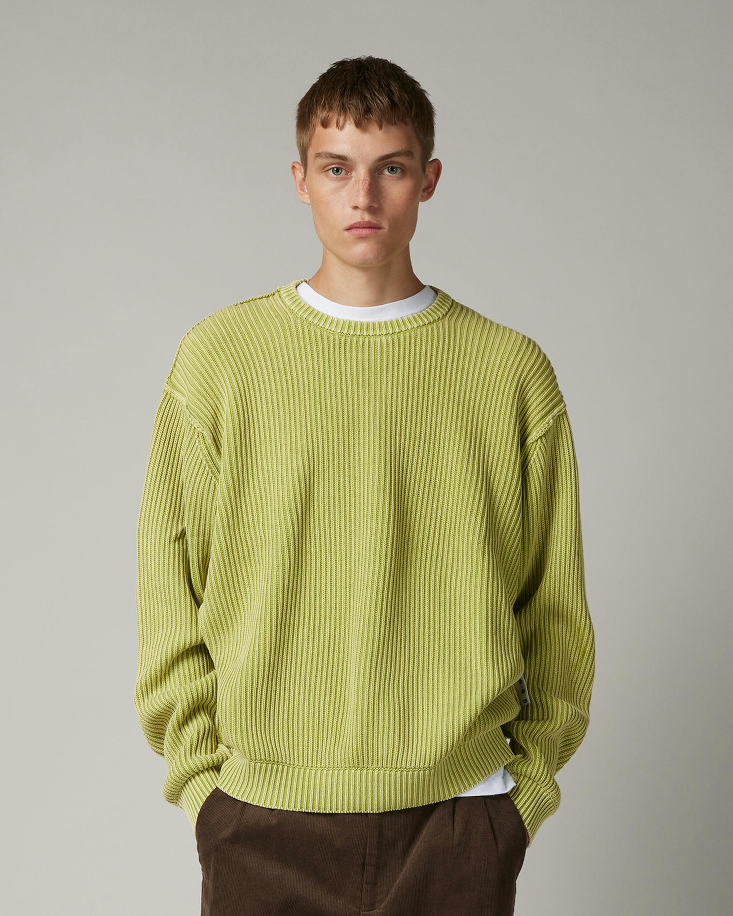 Highsnobiety HS05 – Pigment Dyed Sweater Green - Sweatshirts - Eggshell - Image 2