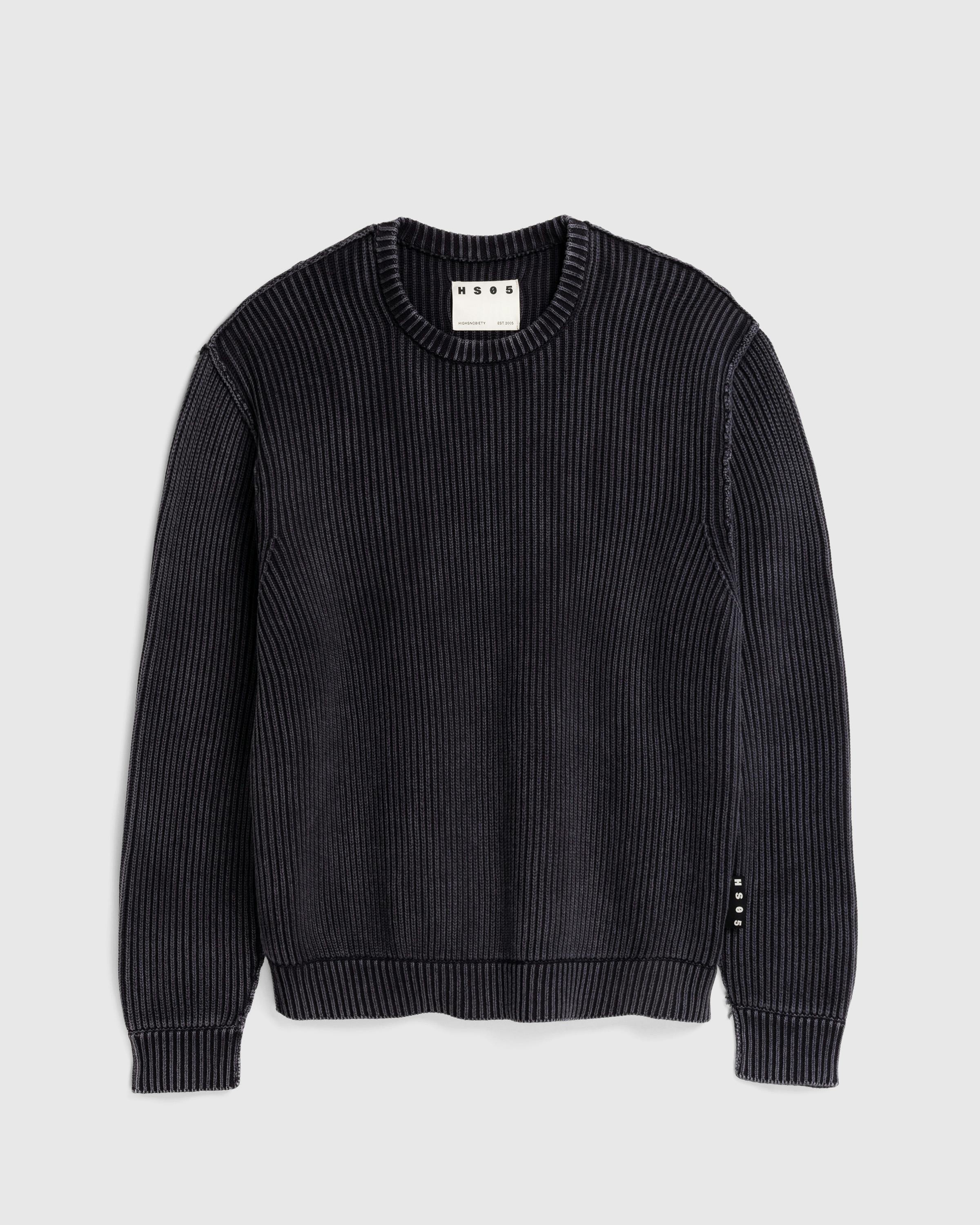 Highsnobiety HS05 – Pigment Dyed Sweater - Crewnecks - Black - Image 1