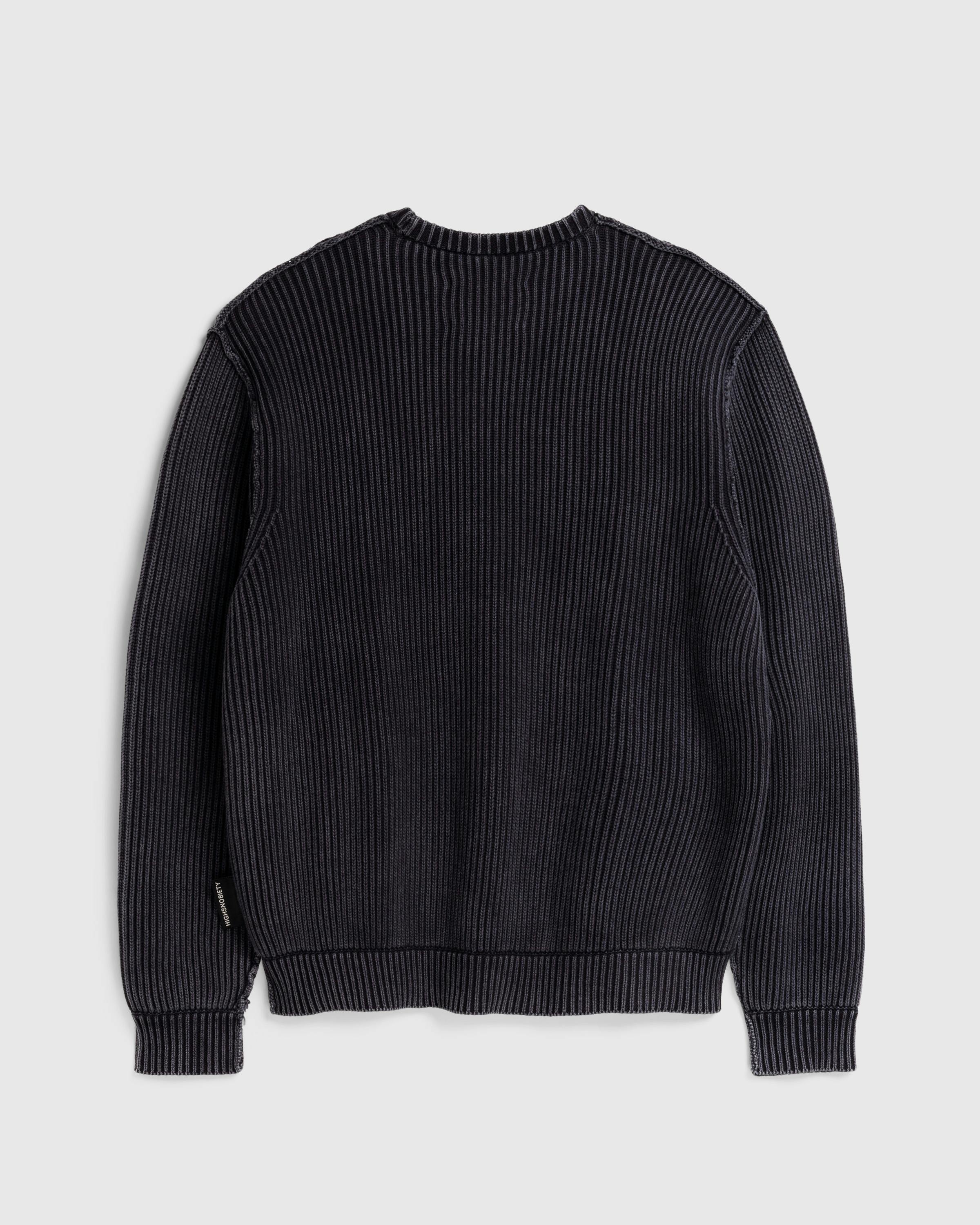 Highsnobiety HS05 – Pigment Dyed Sweater - Crewnecks - Black - Image 3