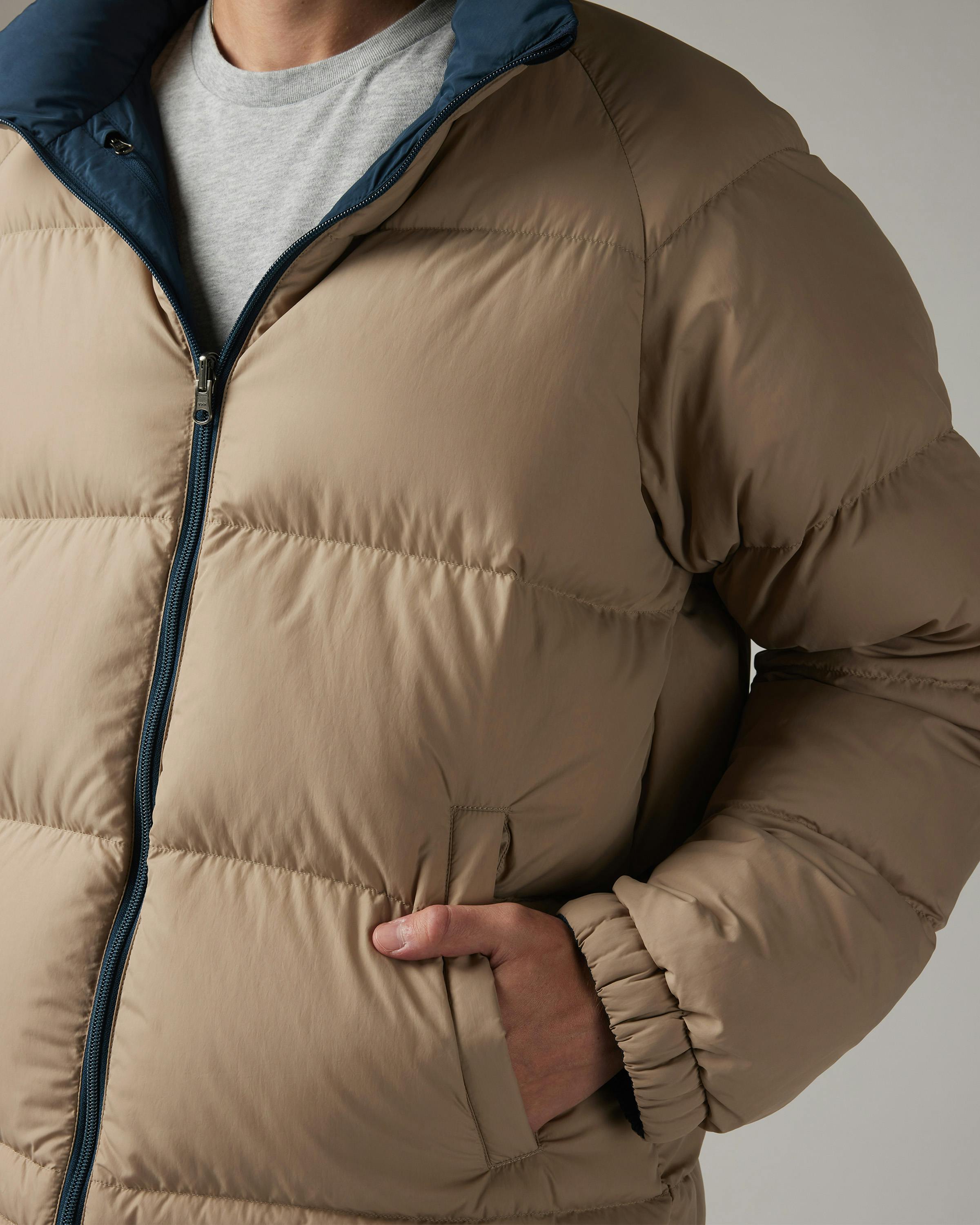 NANGA x Highsnobiety HS05 – Reversible Down Jacket Navy/Beige - Down Jackets - Navy/Beige - Image 13