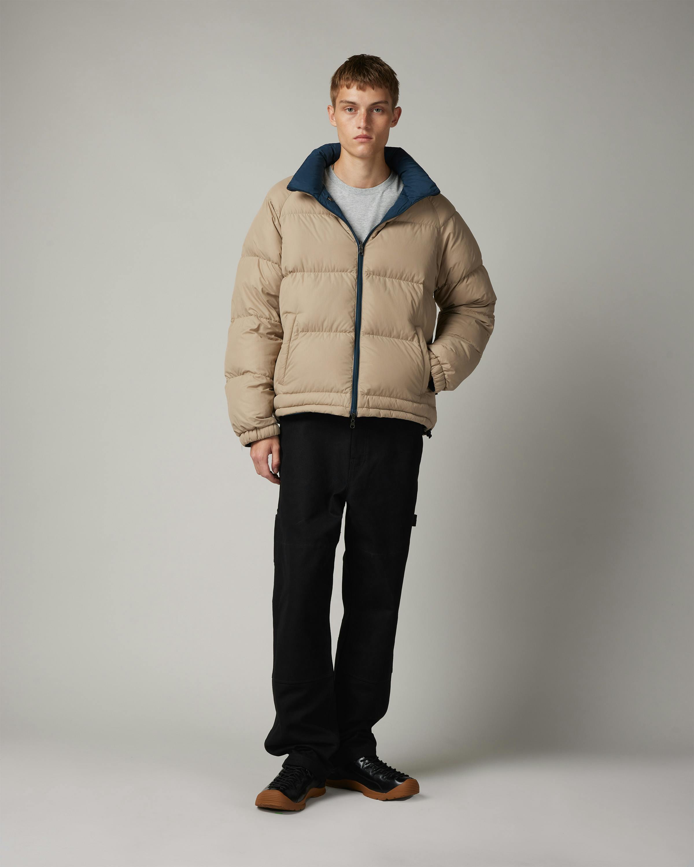 NANGA x Highsnobiety HS05 – Reversible Down Jacket Navy/Beige - Down Jackets - Navy/Beige - Image 11