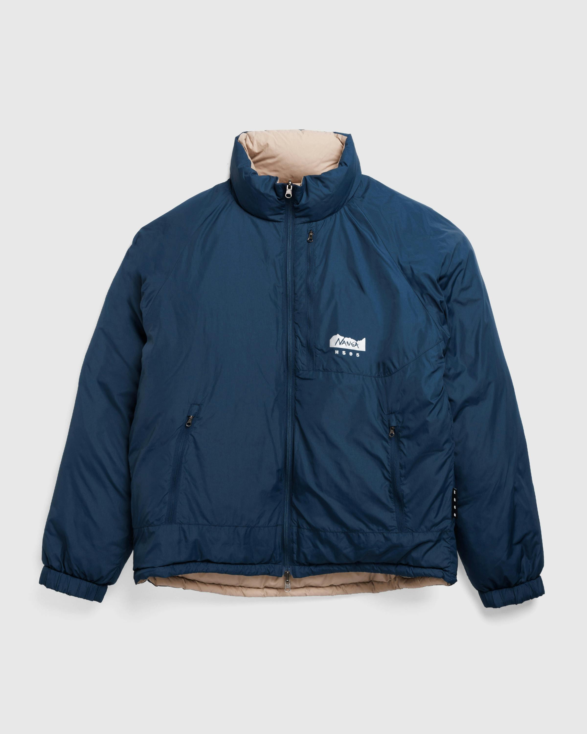 NANGA x Highsnobiety HS05 – Reversible Down Jacket Navy/Beige - Down Jackets - Brown/Beige - Image 1