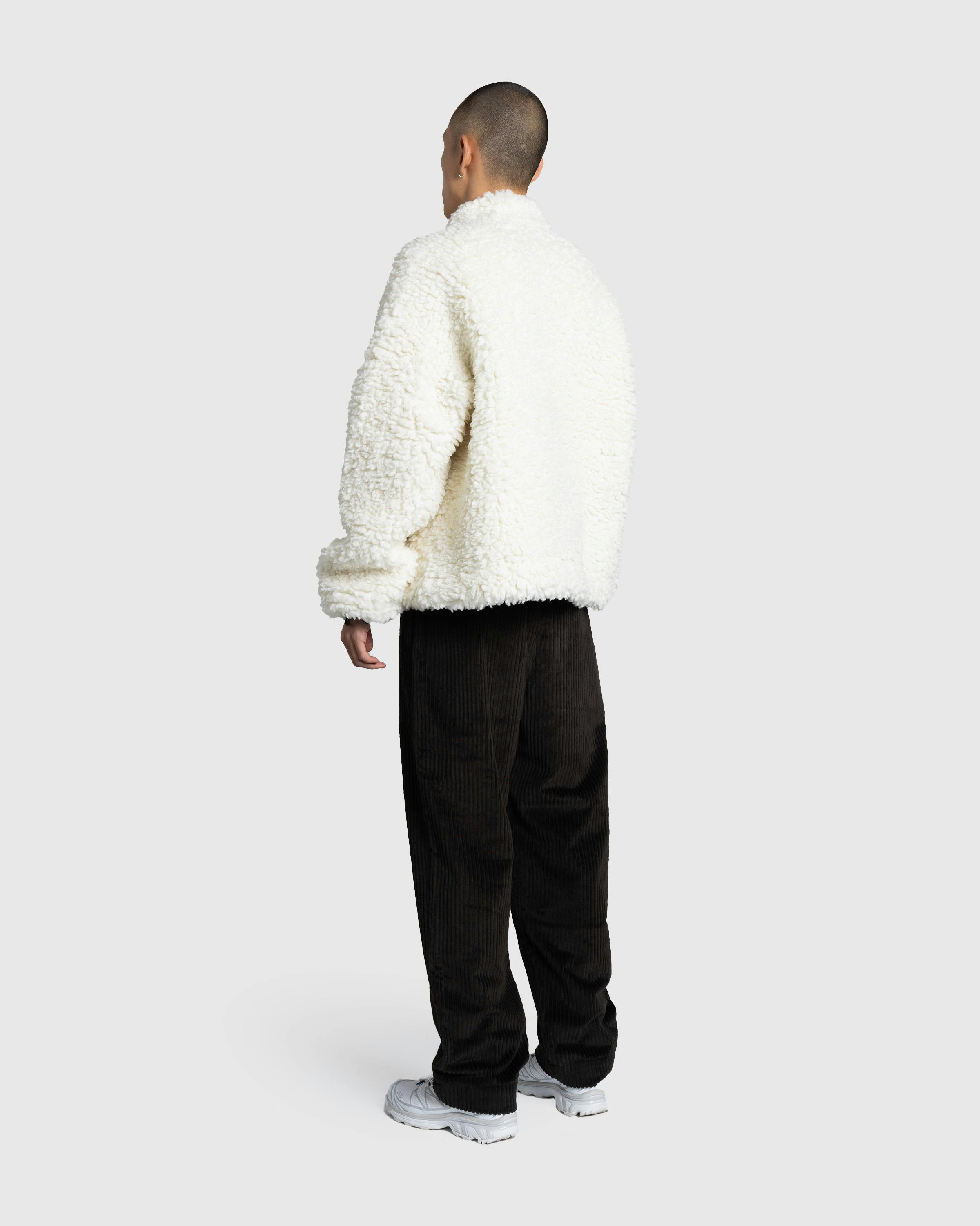 Meta Campania Collective – Jason Shearling Quarter-Zip Natural White - Fleece Jackets - White - Image 6